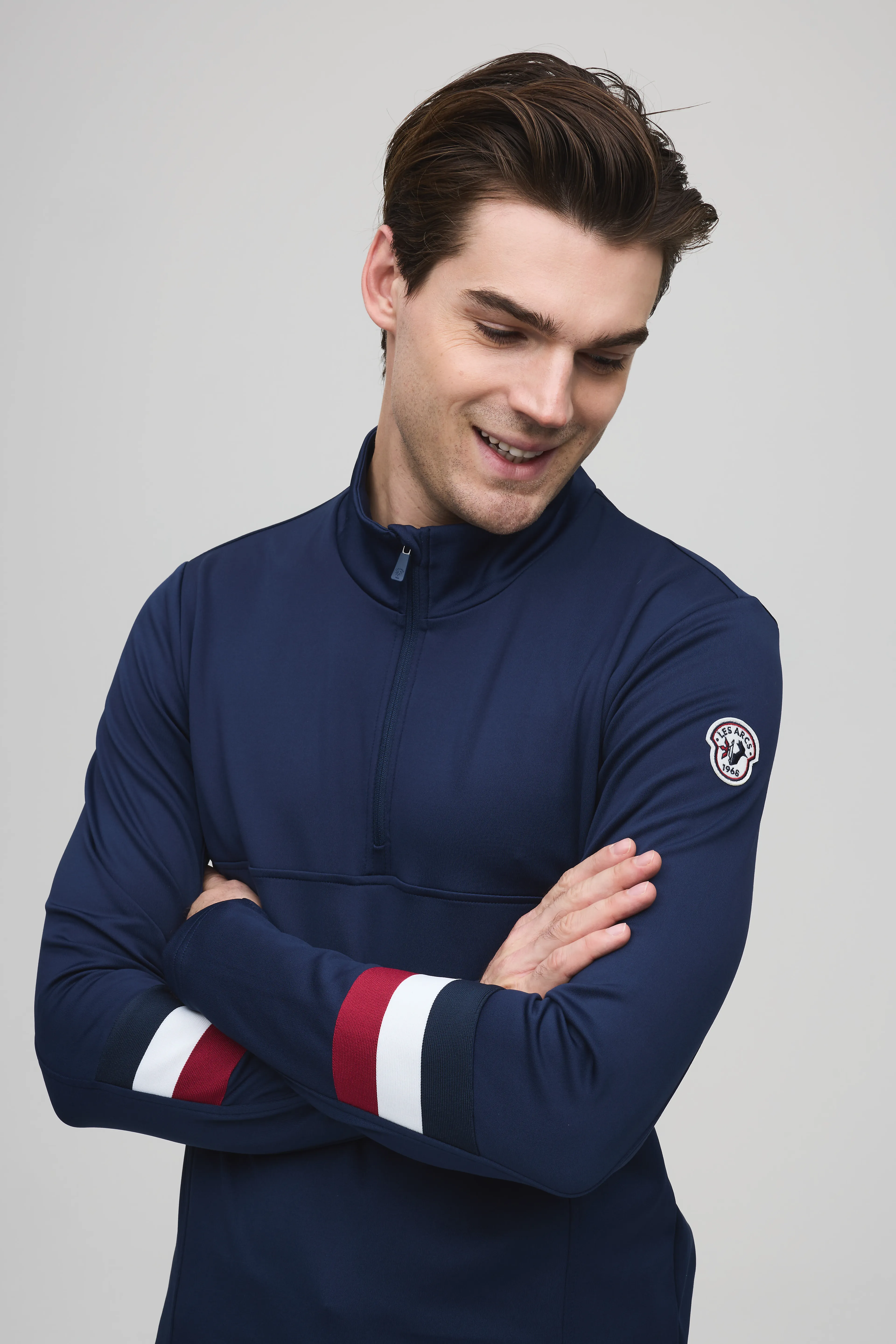 Christian zip neck