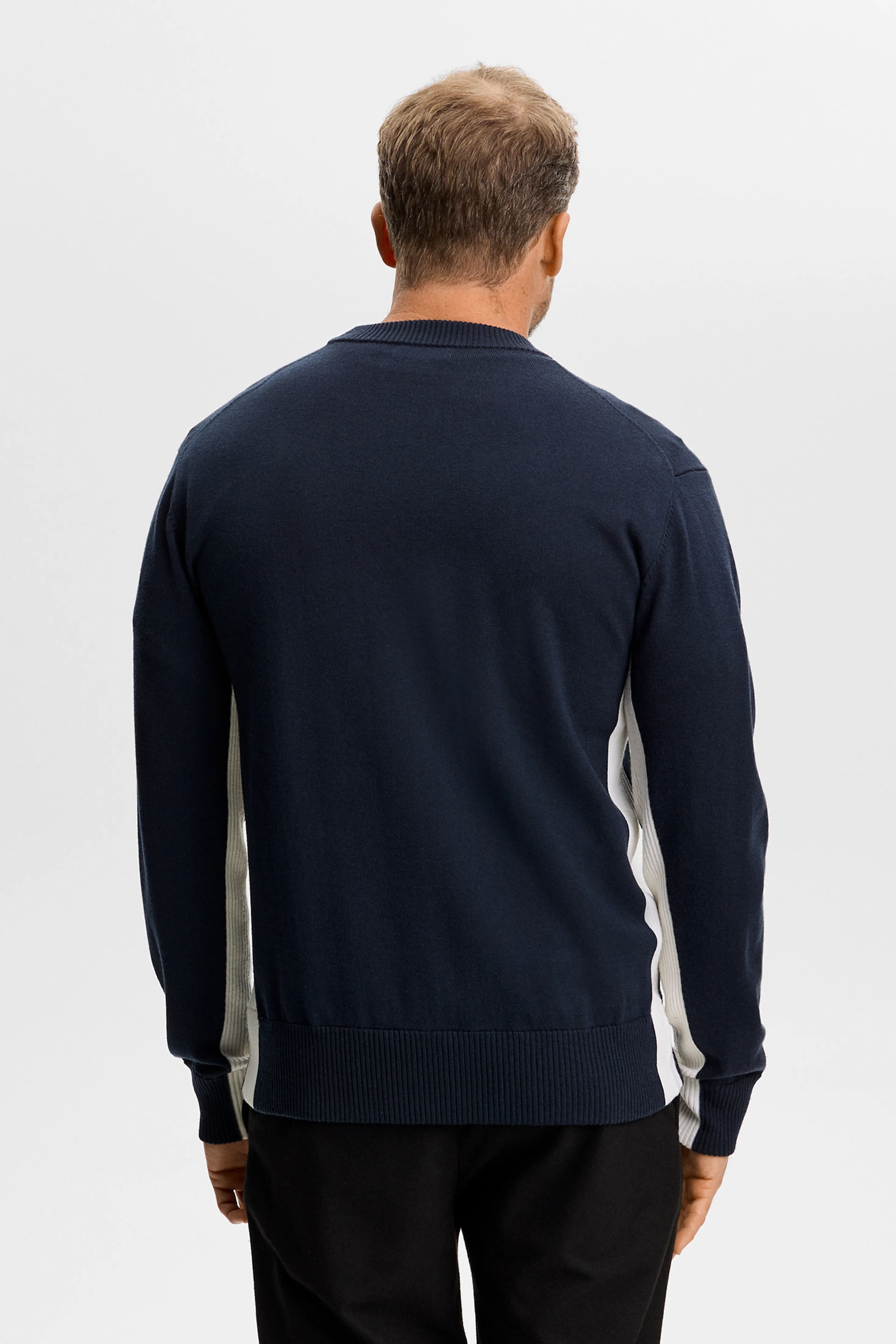 Chester Side Stripe Knit Crew