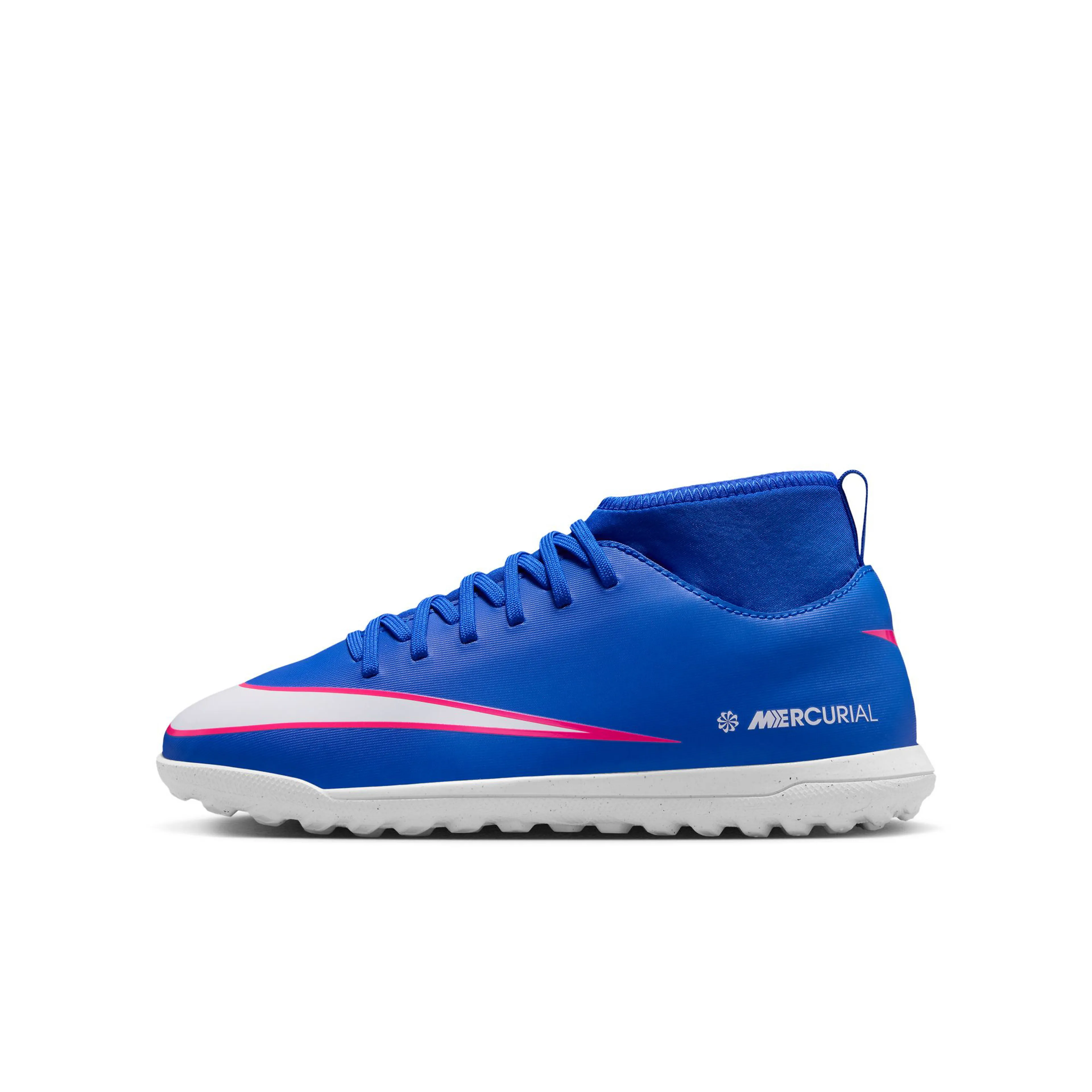 Jr. Mercurial Superfly 10 Club Little/Big Kids' Turf High-Top Fotballsko Grus/Kunstgress