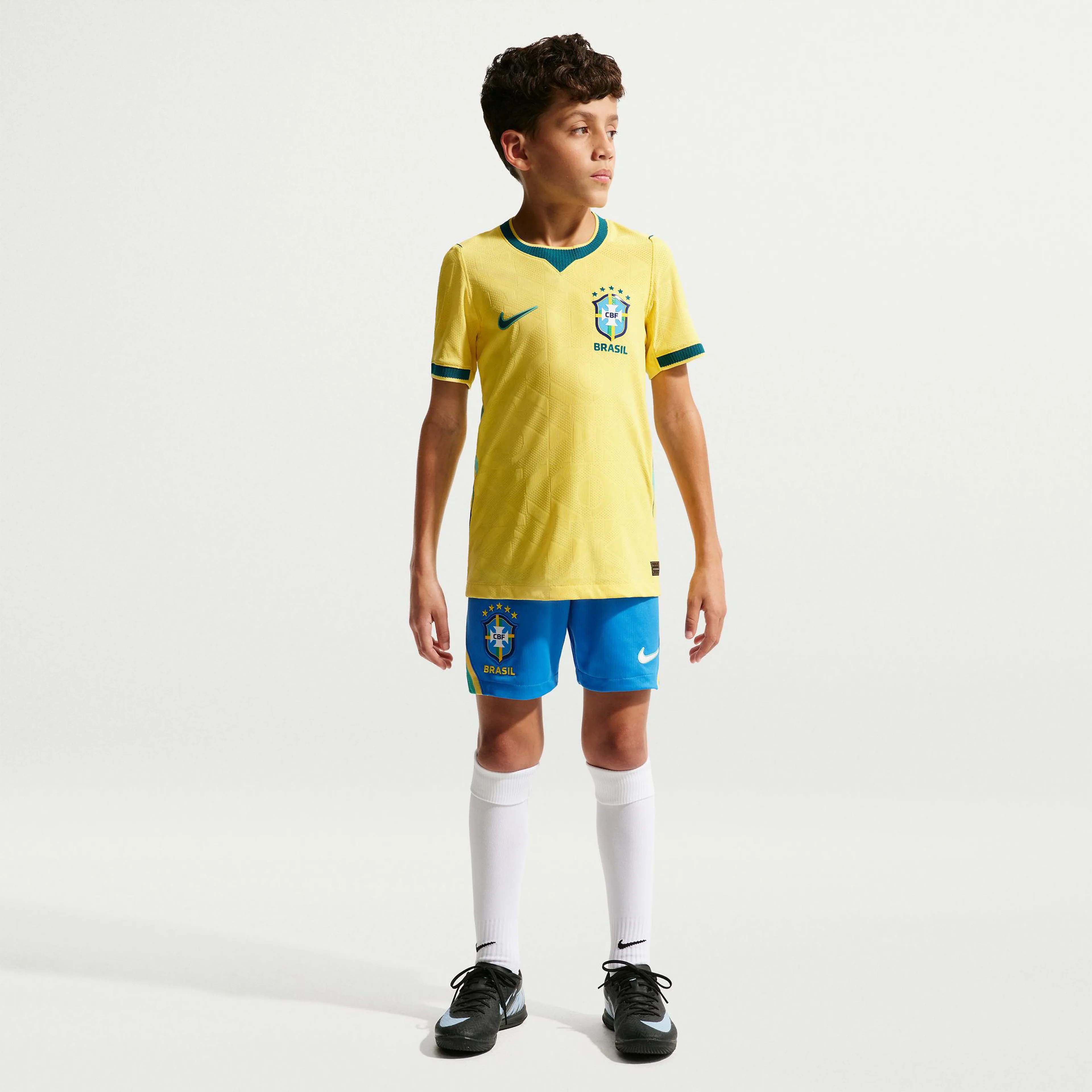 Brazil National Team 2026 Match Home Big Kids' Nike Aero-FIT Fotballtrøye
