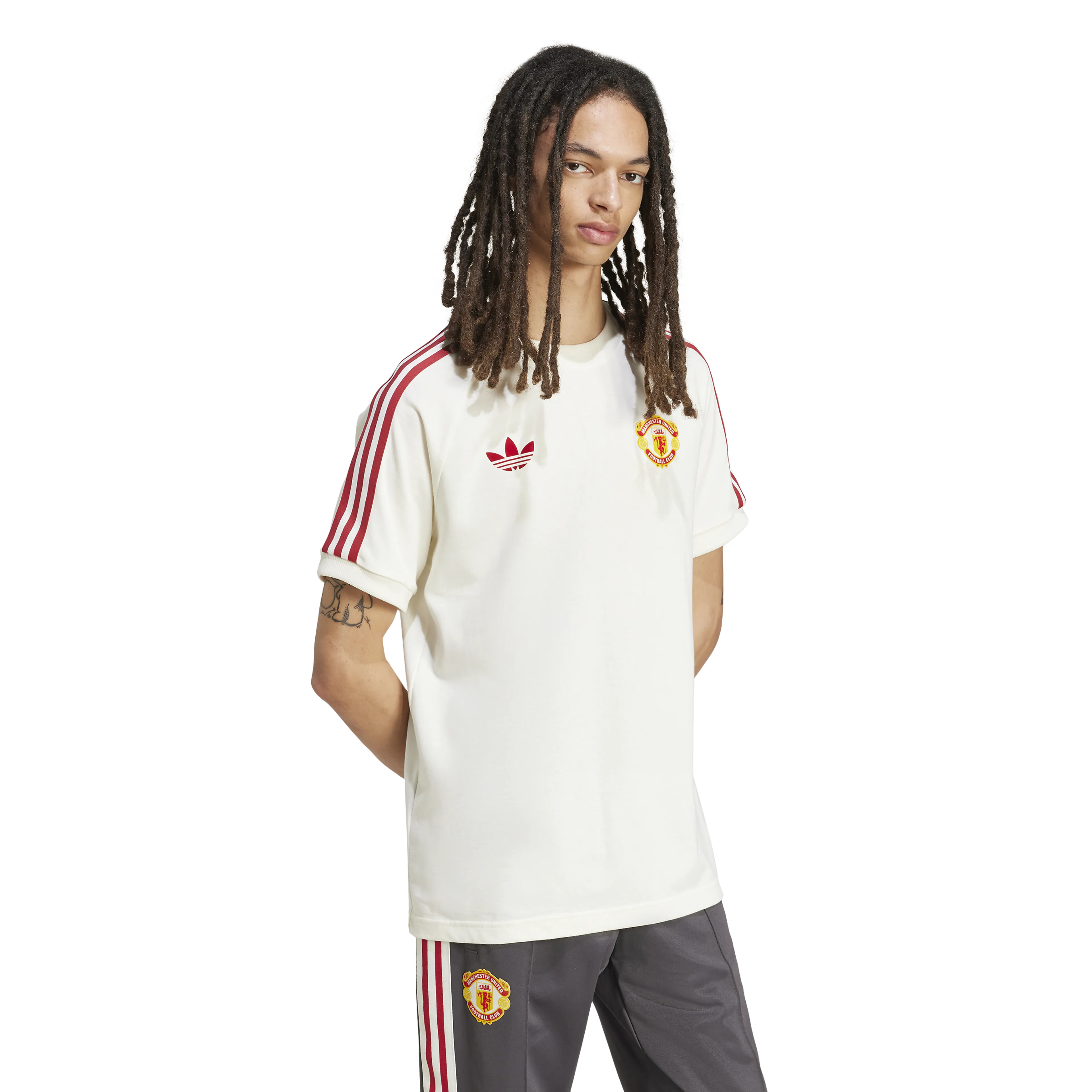 Manchester United Originals Adicolor Classics 3-Stripes T-skjorte