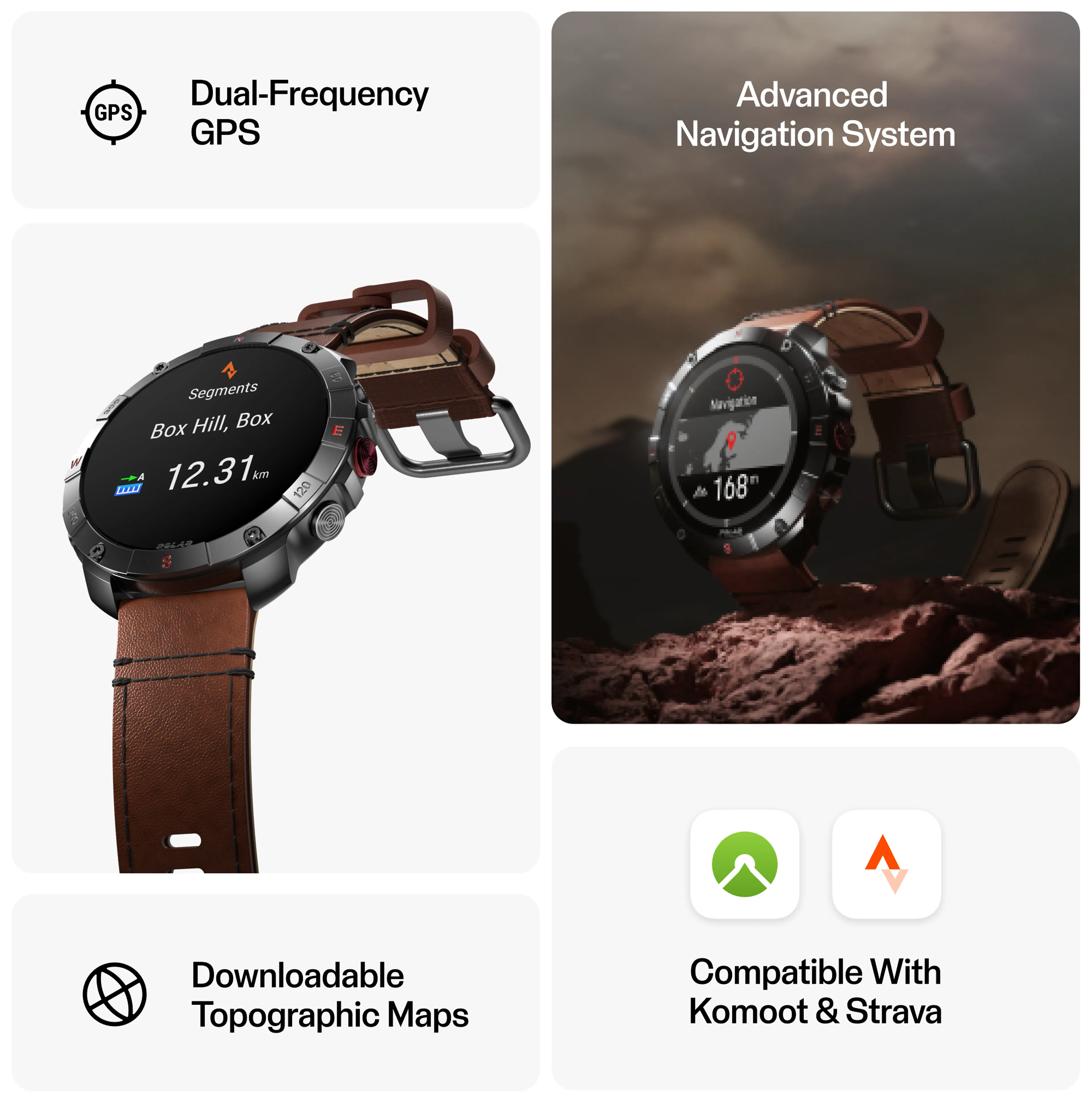 POLAR GRIT X2 PRO TI LTHR BRNZ M/L POLAR GRIT X2 PRO TI LTHR BRNZ M/L