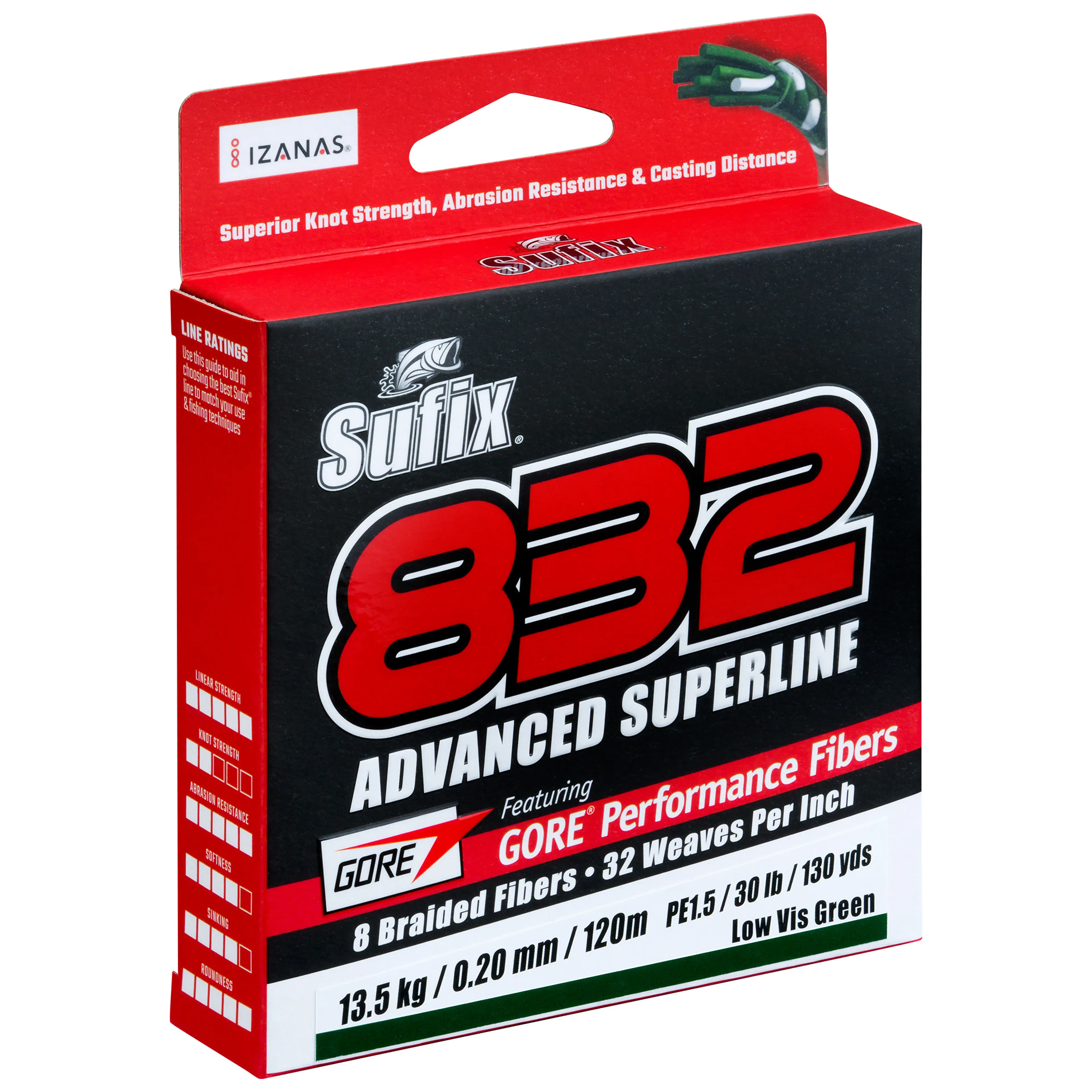 832 Braid Lo-Vis Green 120m 0,08mm 4,6kg