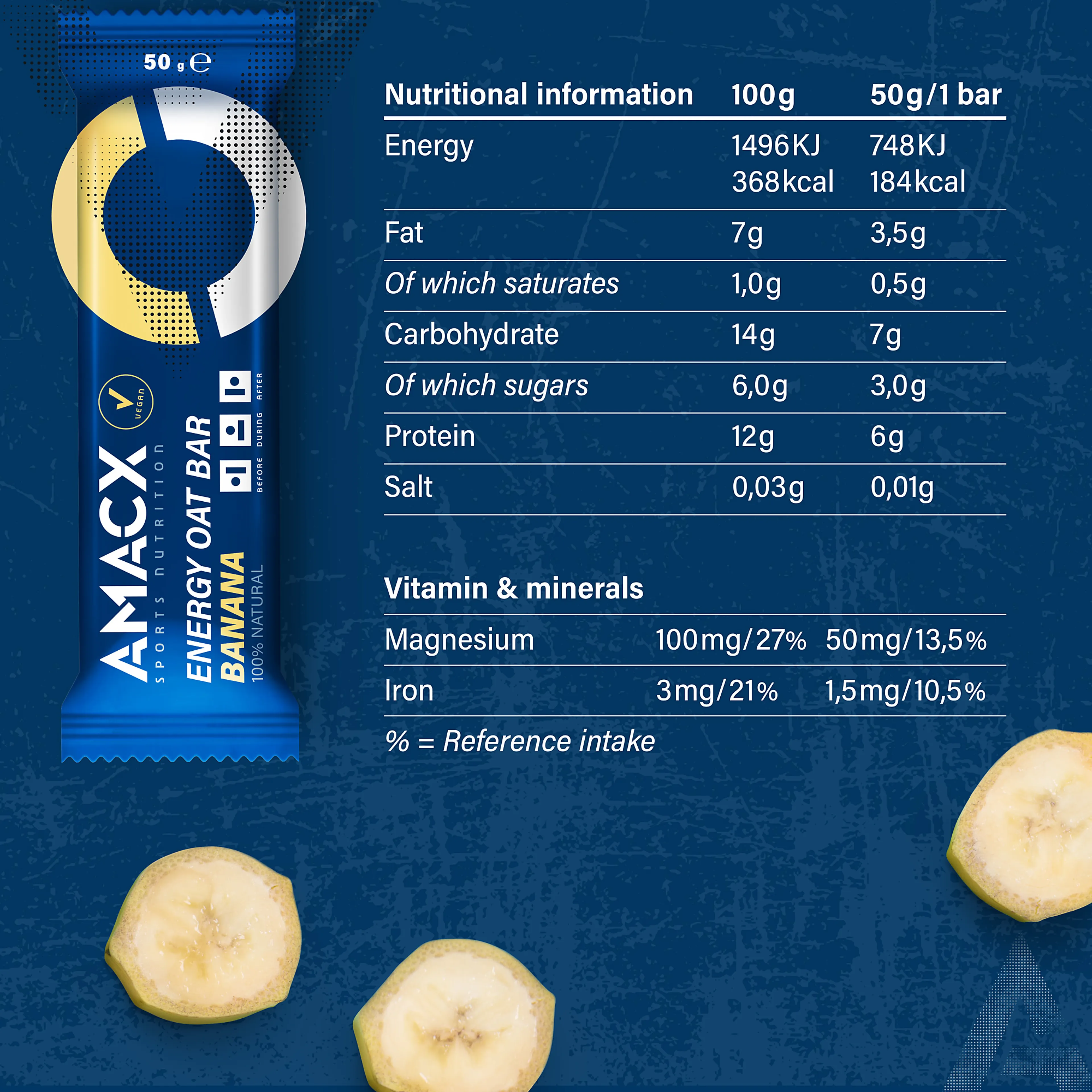 Energy Oat Bar Banana | 12-PK