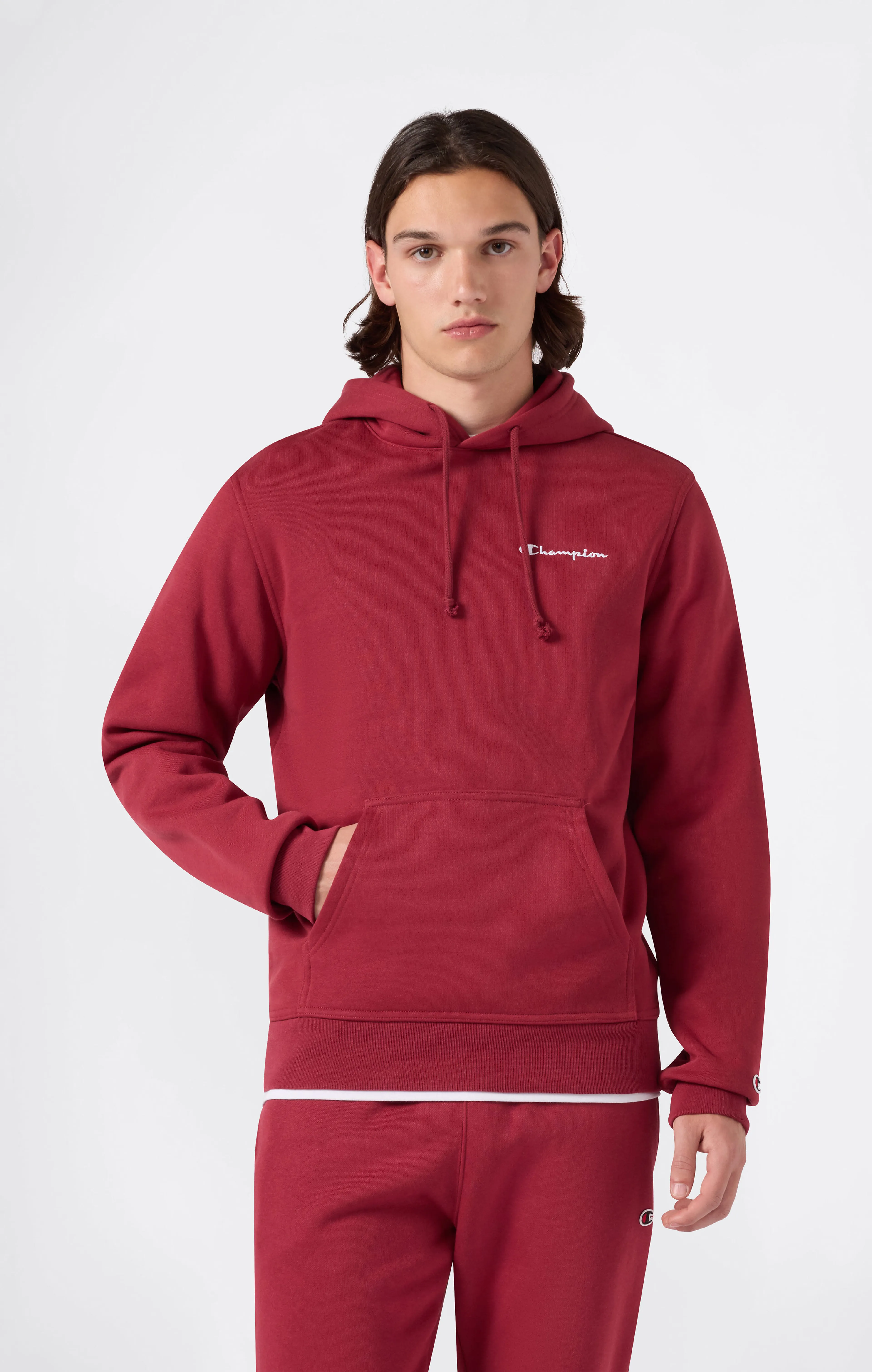 Hooded Sweatshirt small contrast logo mens