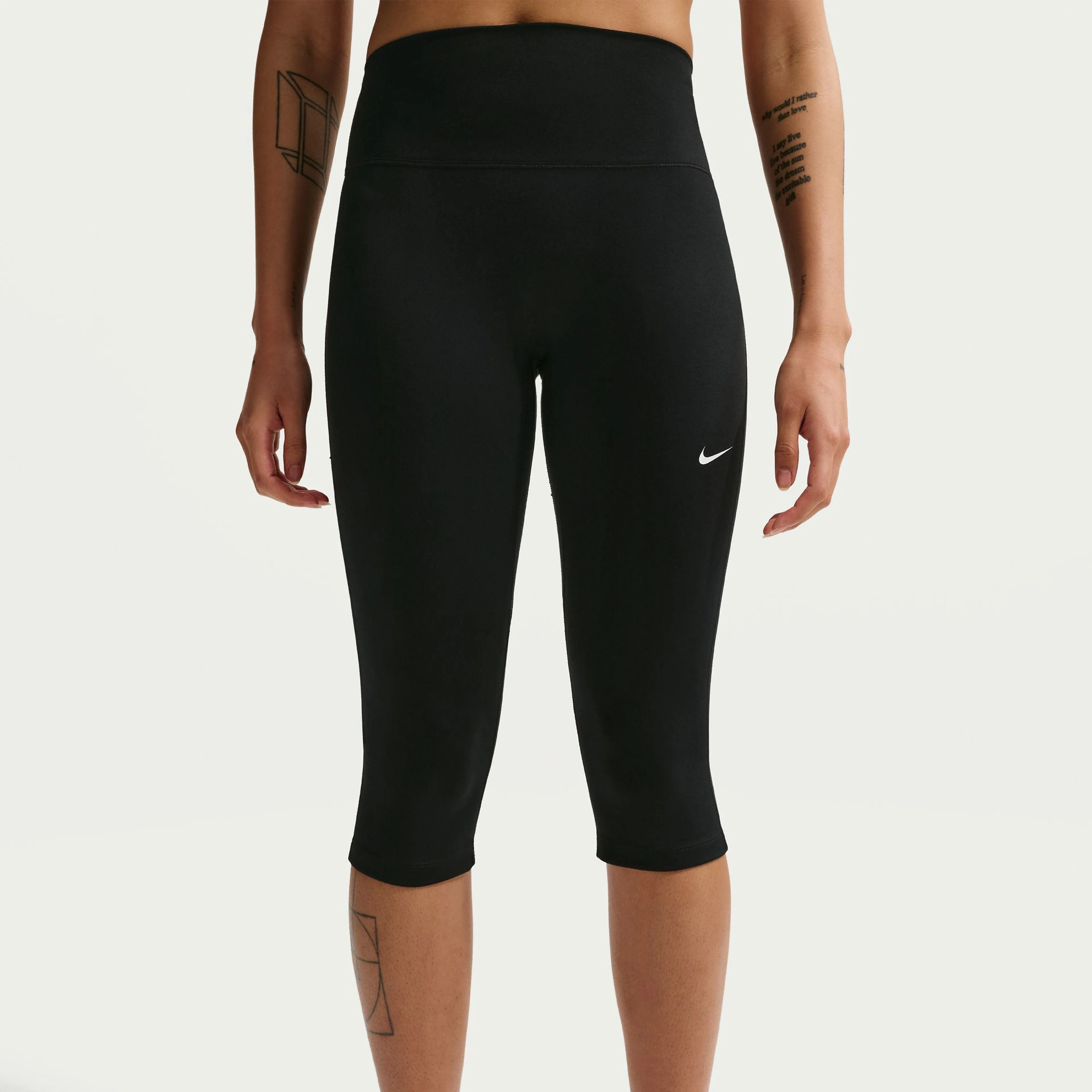 One Women's High-Waisted Capri Leggings