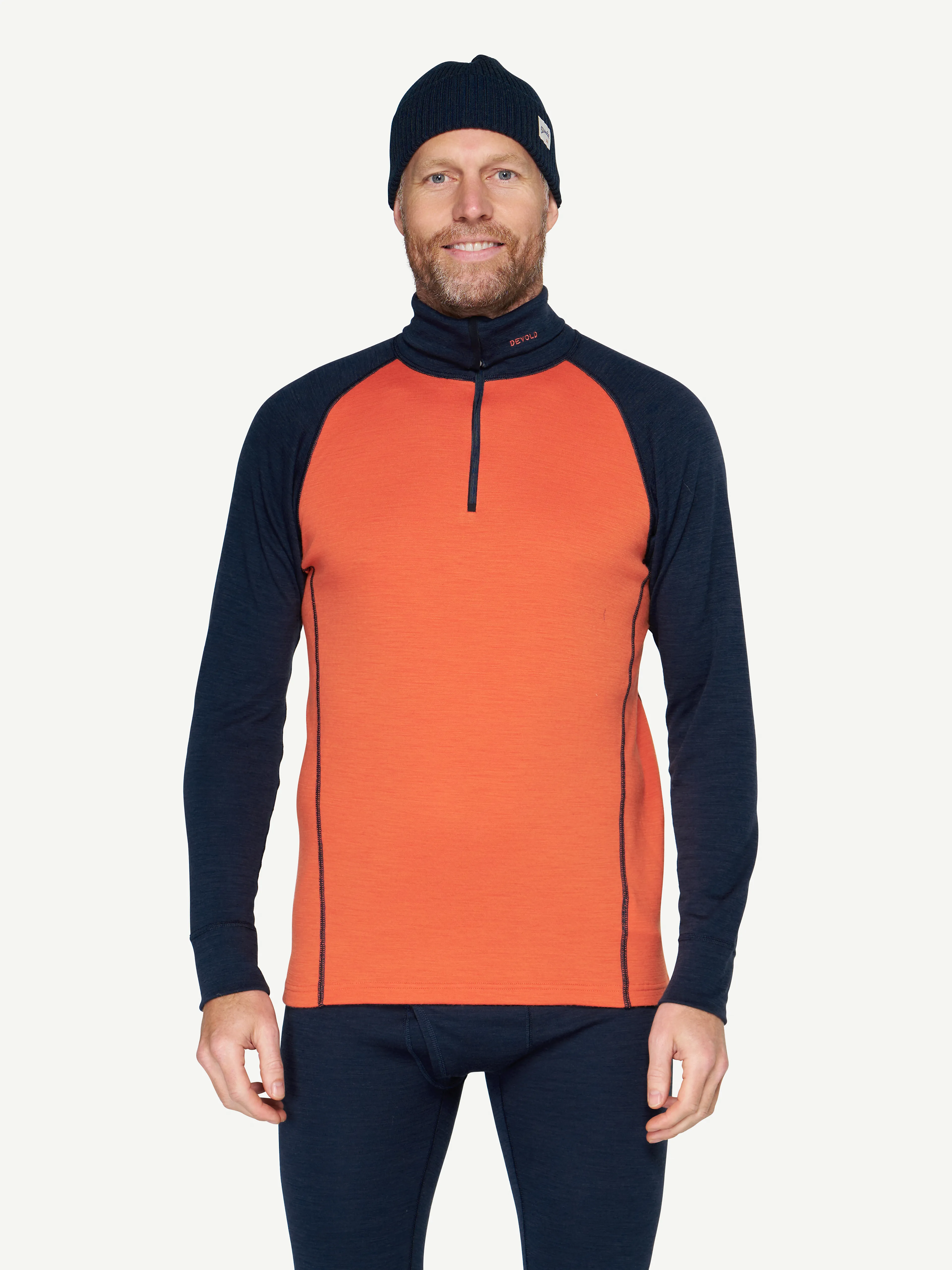 DUO ACTIVE MERINO 205 Z.NECK MAN