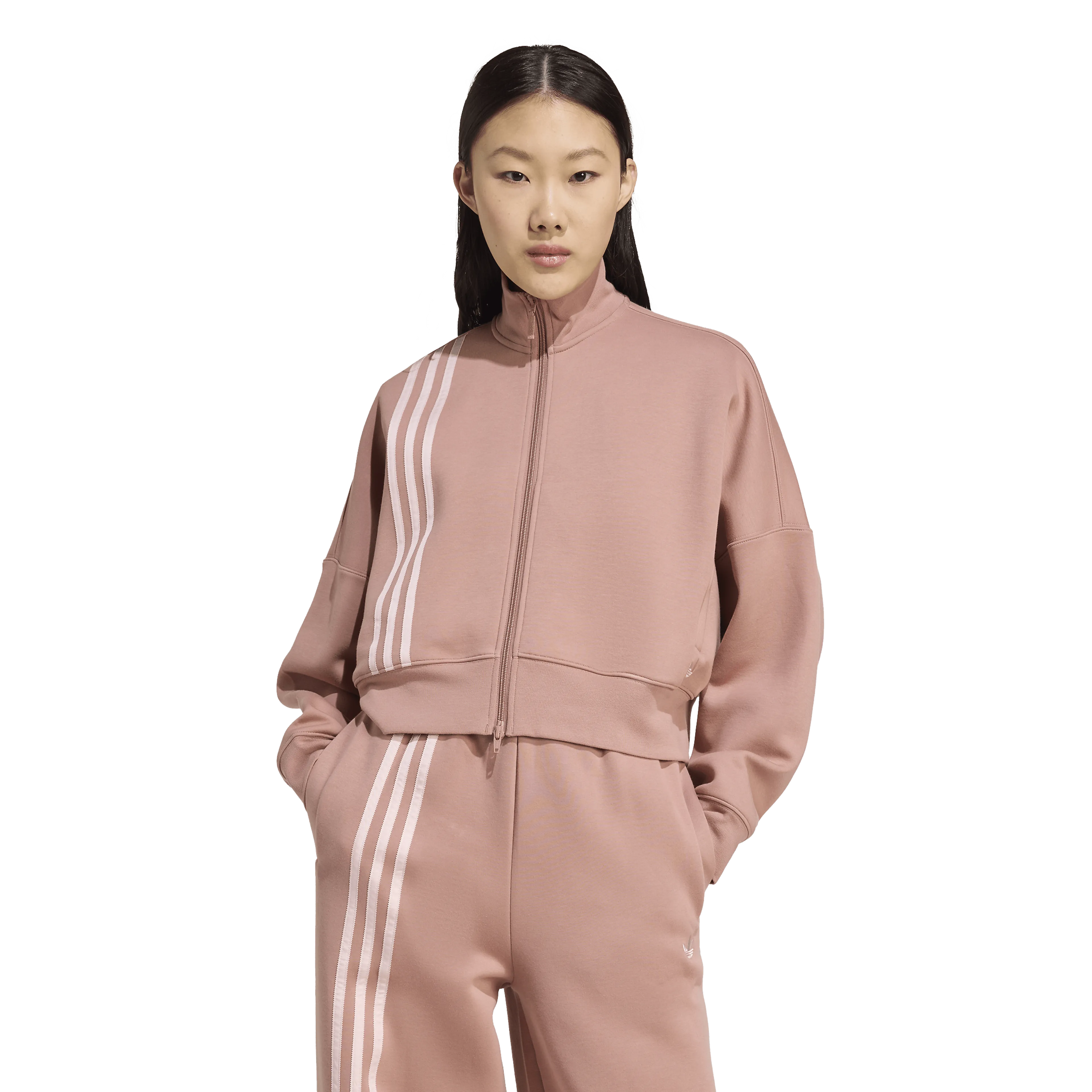 Off Placed 3-Stripes Zip Up Dame