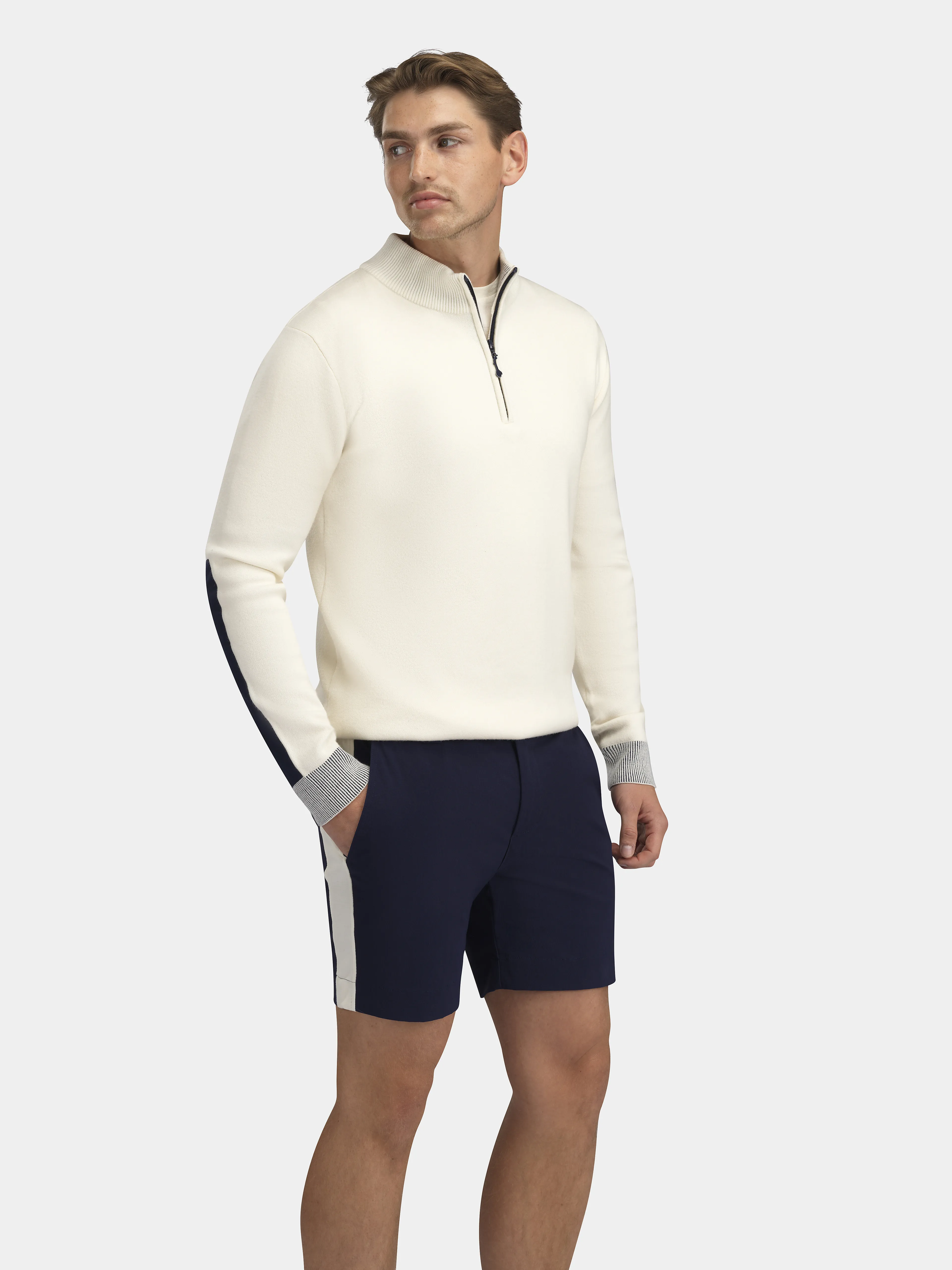 Tydal knitted sweater 1/2 zip Man