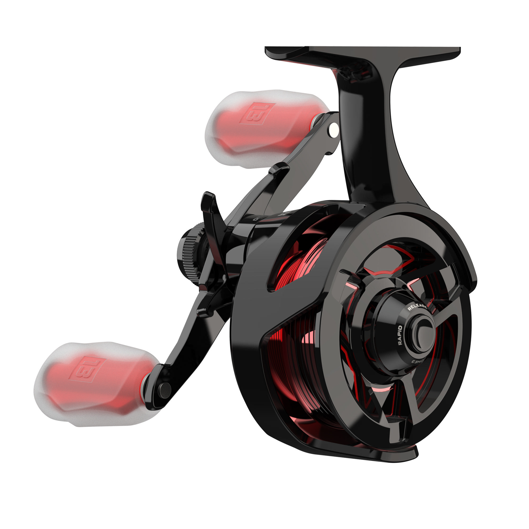 Descent - Inline Ice Fishing Reel - 2.7:1 Gear Ratio - Right Hand Retrieve (Aluminum Spool Gen 2 Des