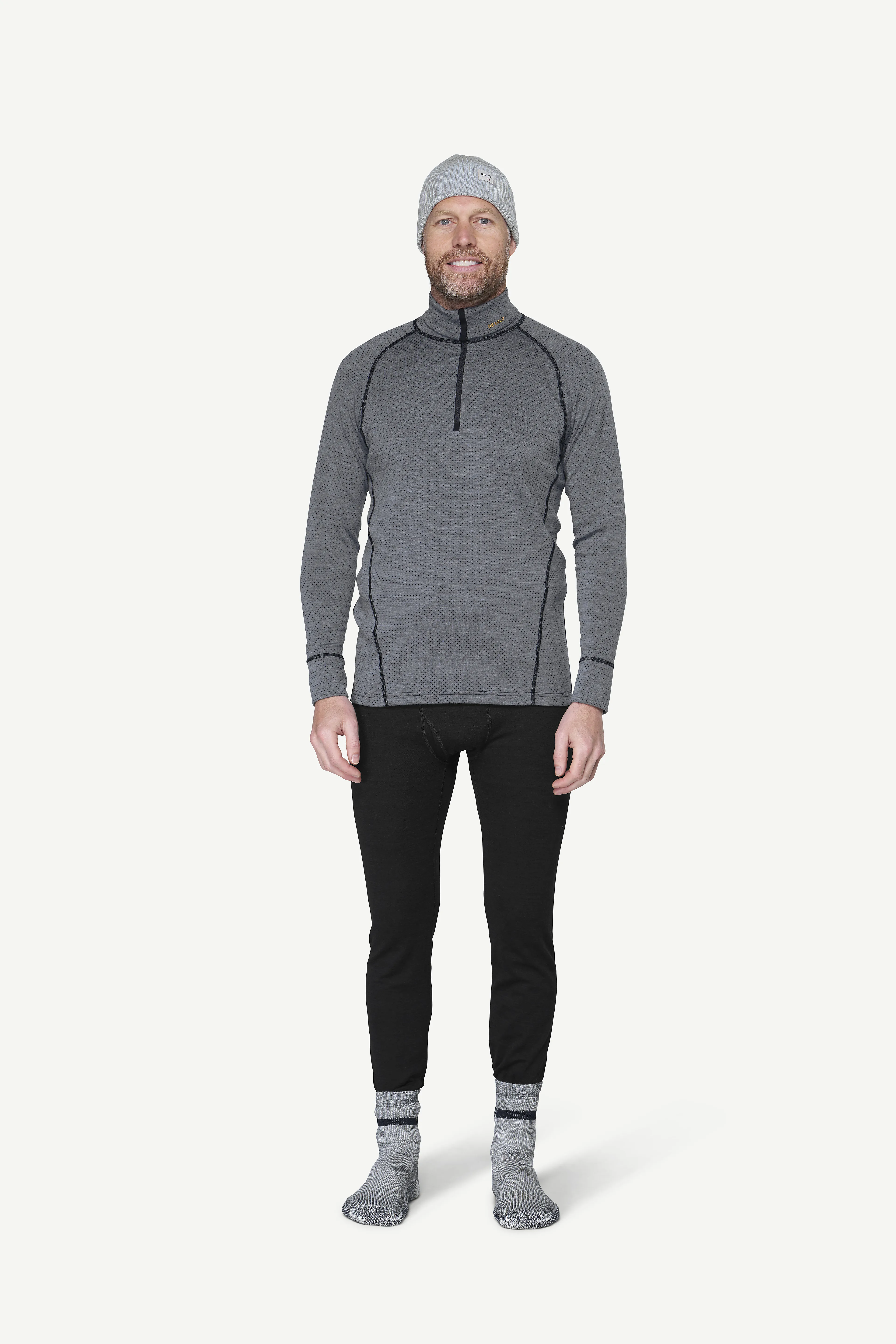 DUO ACTIVE MERINO 205 Z.NECK MAN