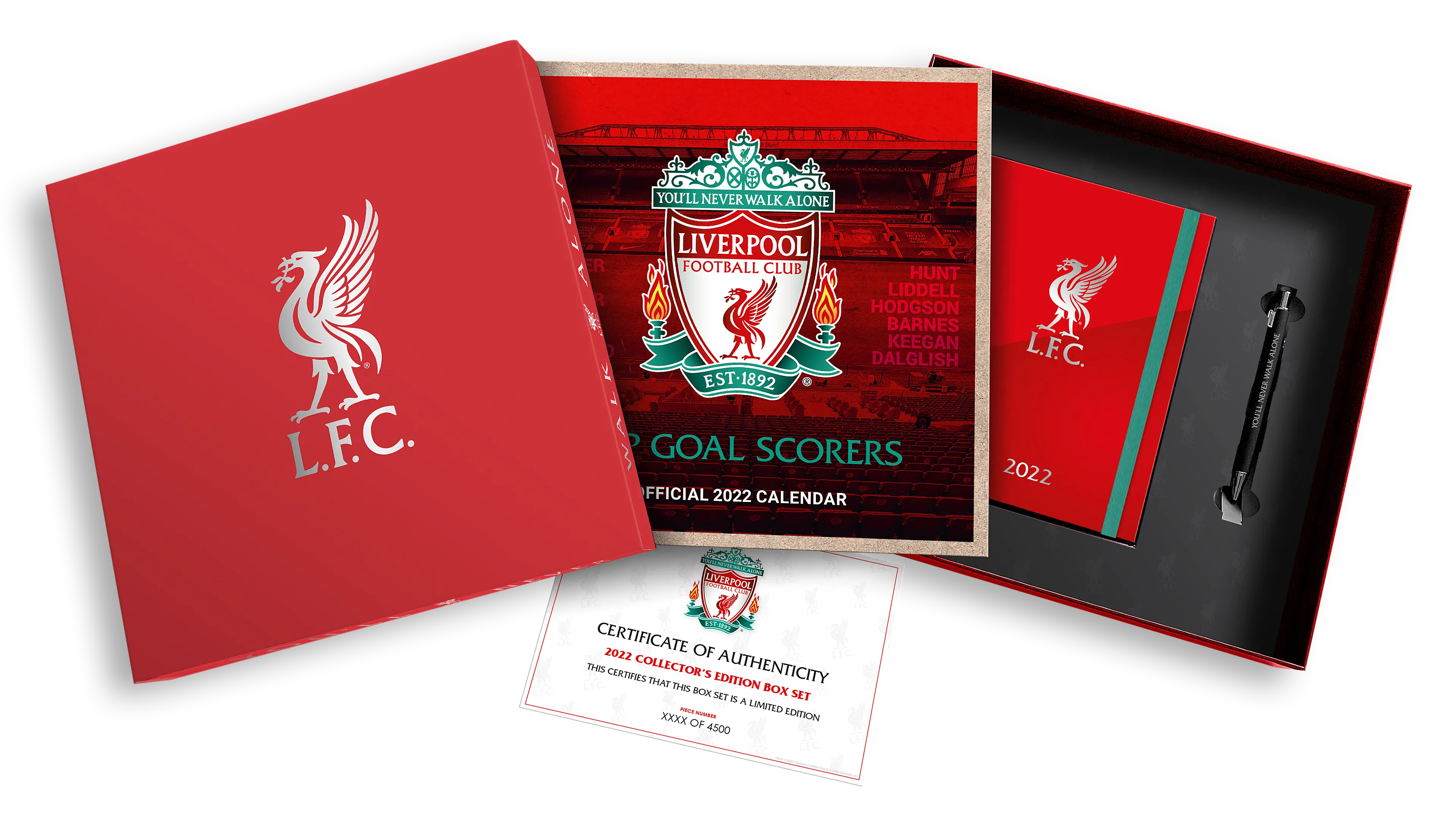 LIVERPOOL FC 2024 KALENDER & DAGBOK, MUSIKK GIFT BOKS