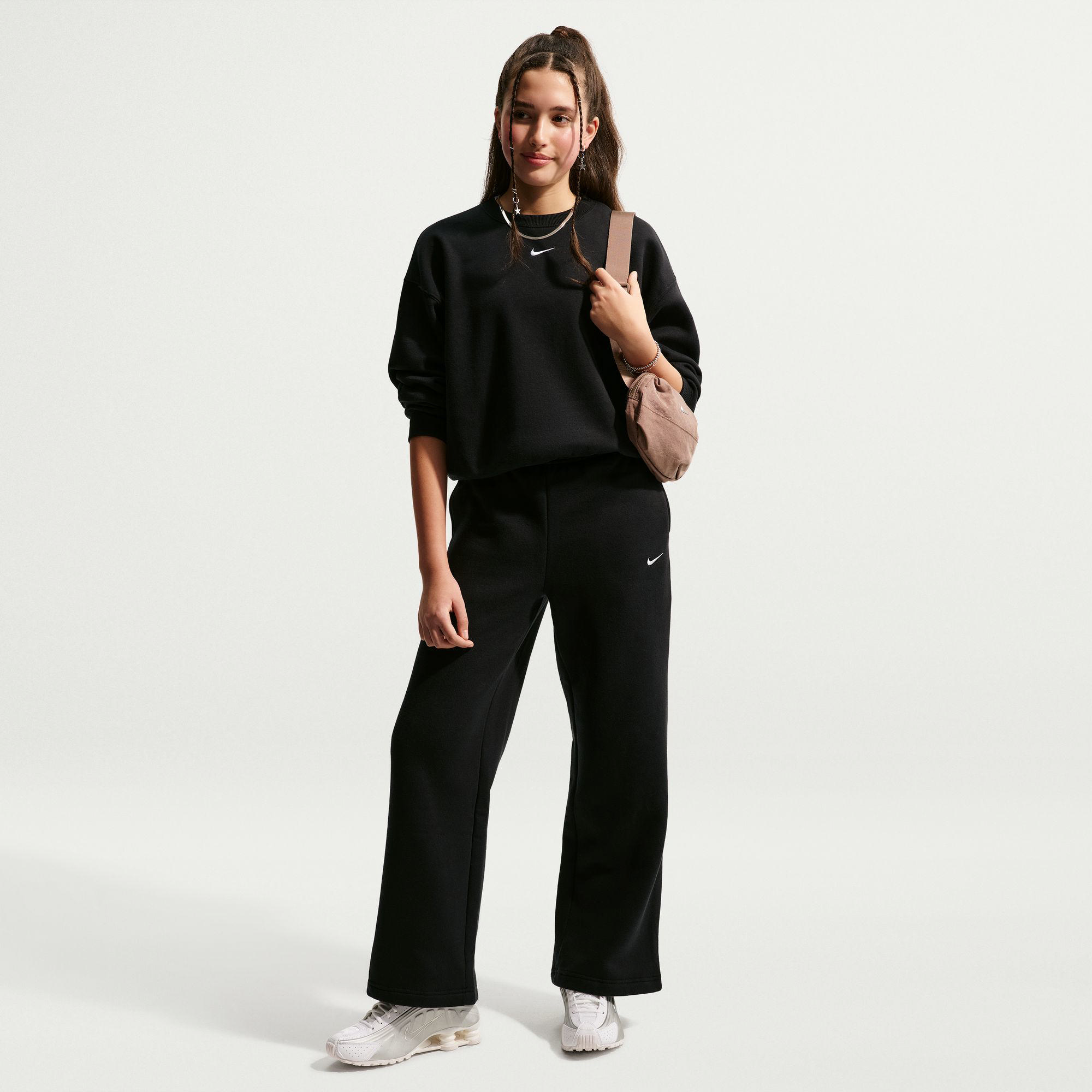 Sportswear Studio Fleece Girls' Open-Hem Pants