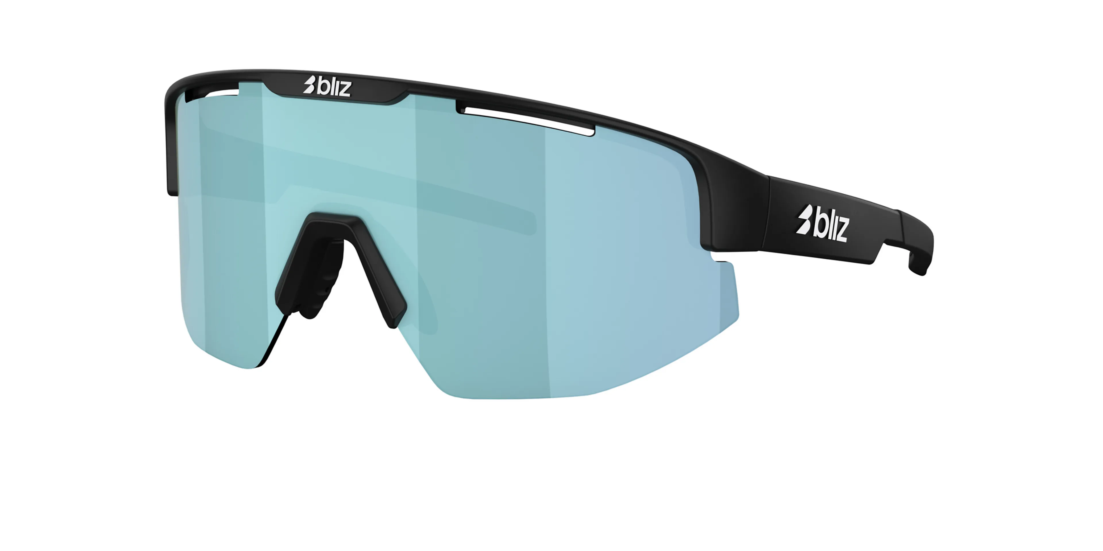 Matte Black - Smoke w Ice Blue Multi