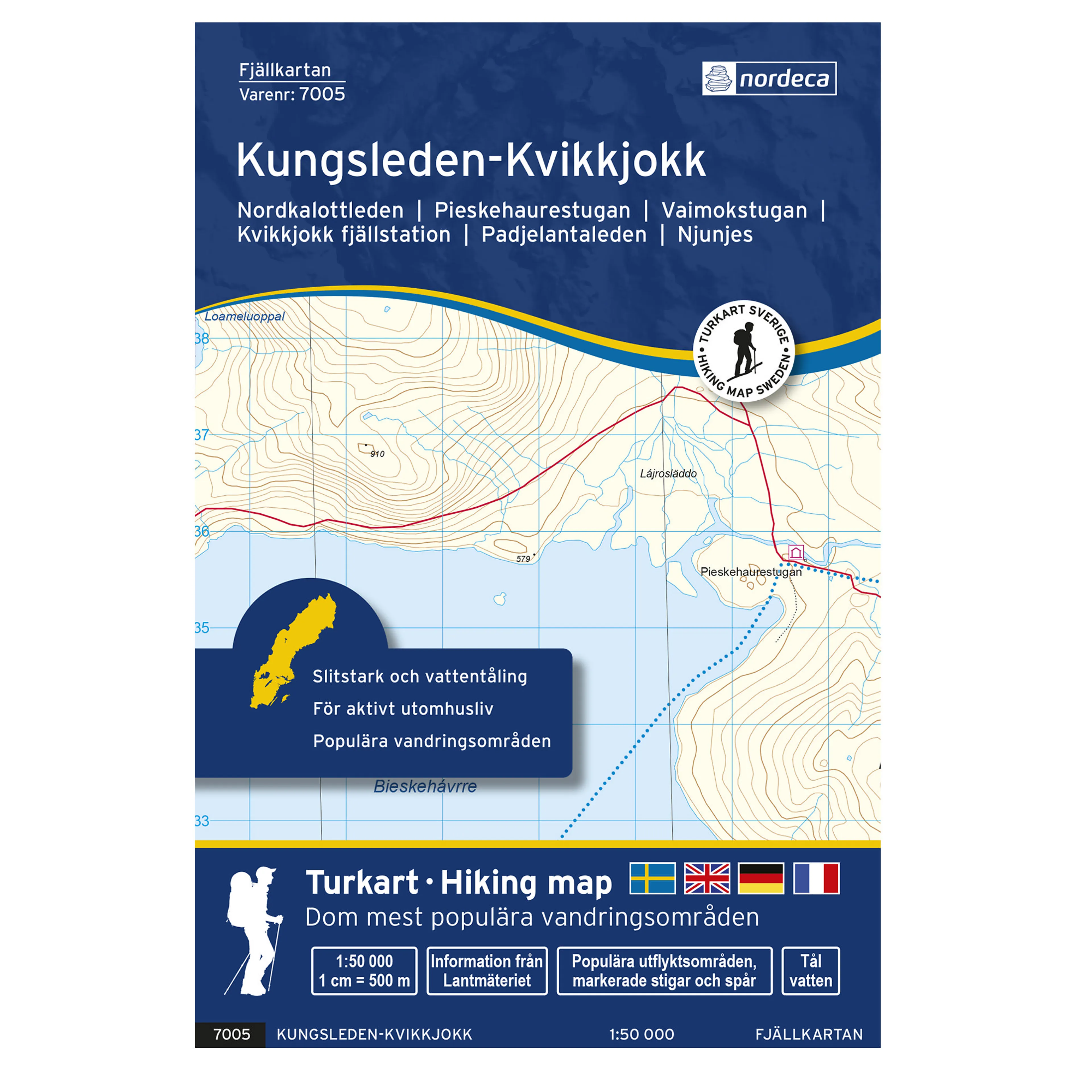 Kungsleden-Kvikkjokk 1:50 000
