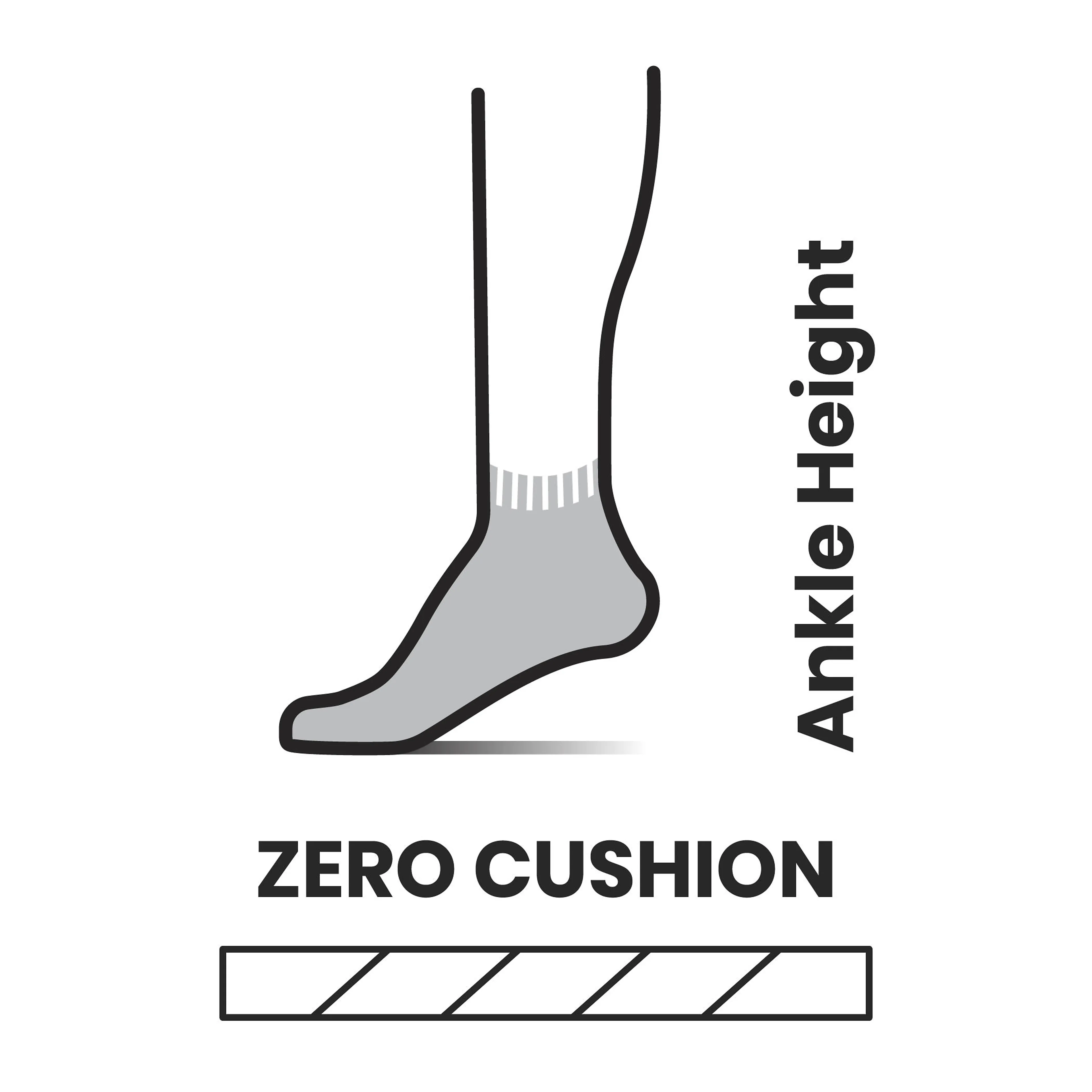 Run Zero Cushion Ankle Socks