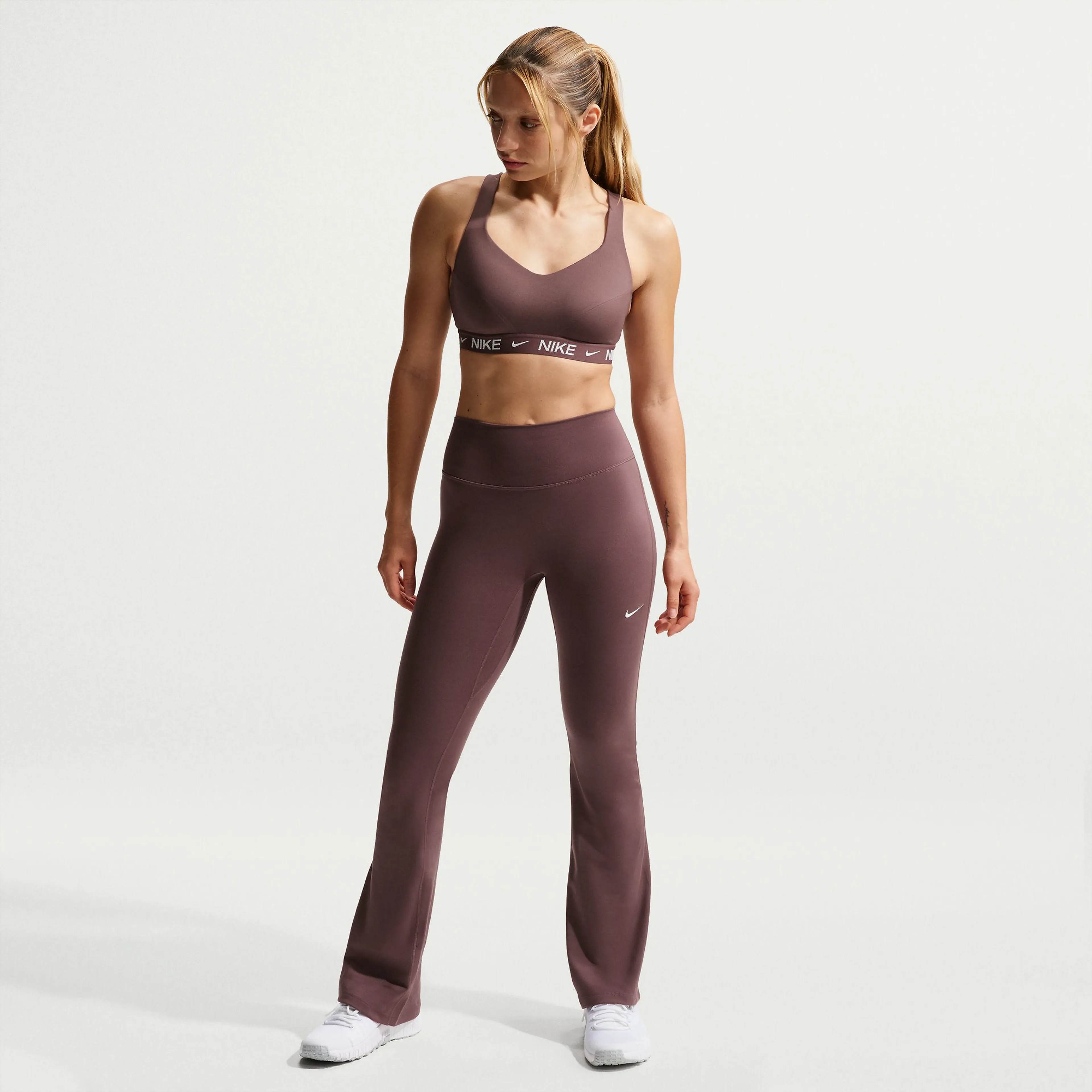 One Women's High-Waisted Flared Leggings