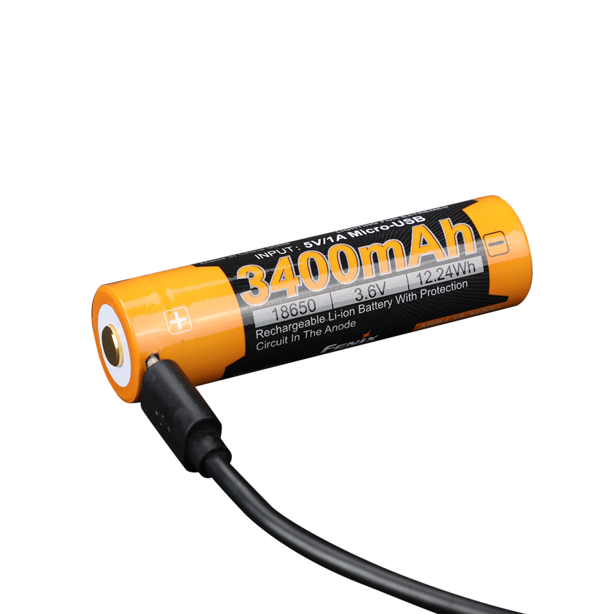 FENIX ARB-L18-3400 Mikro-USB 18650 BATTERI 3400 mAh