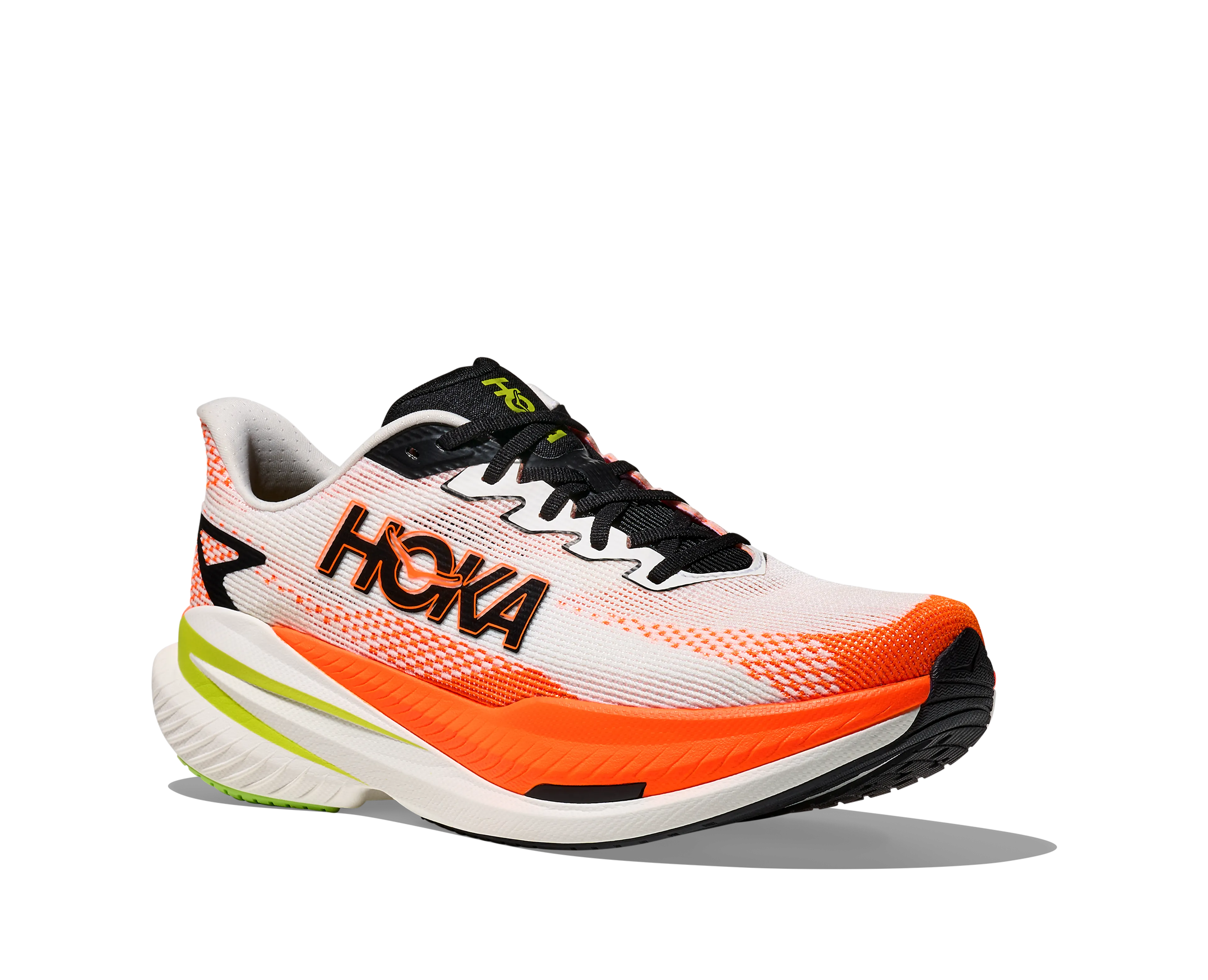 WHITE / NEON TANGERINE