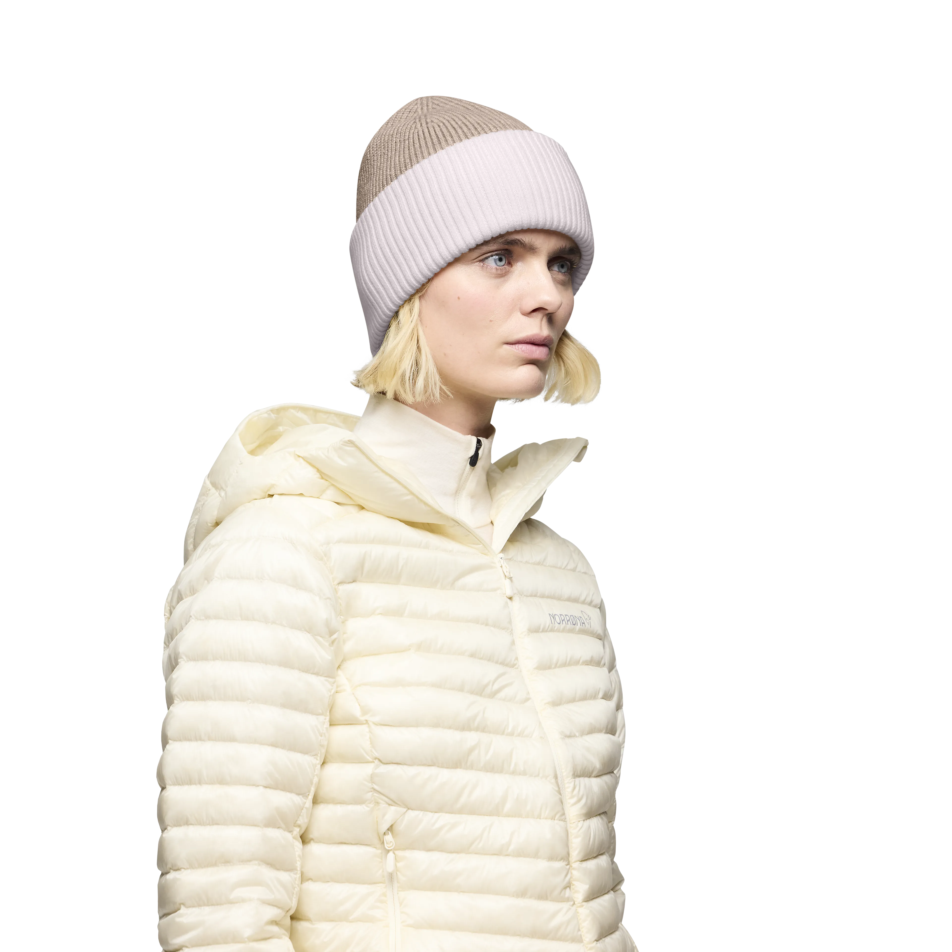 /29 heavy merinoUll contrast Beanie