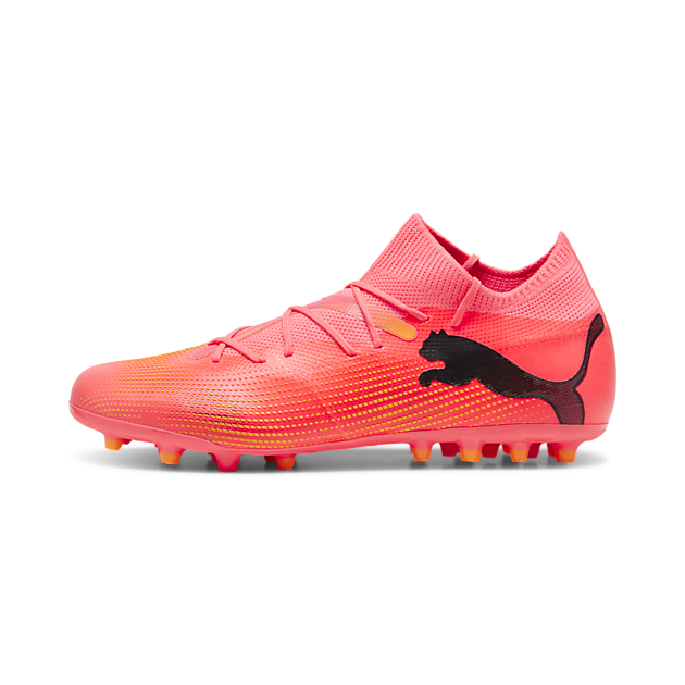 FUTURE 7 Match MG / Q2 24, fotballsko gress og kunstgress, junior Sunset Glow-PUMA Bla