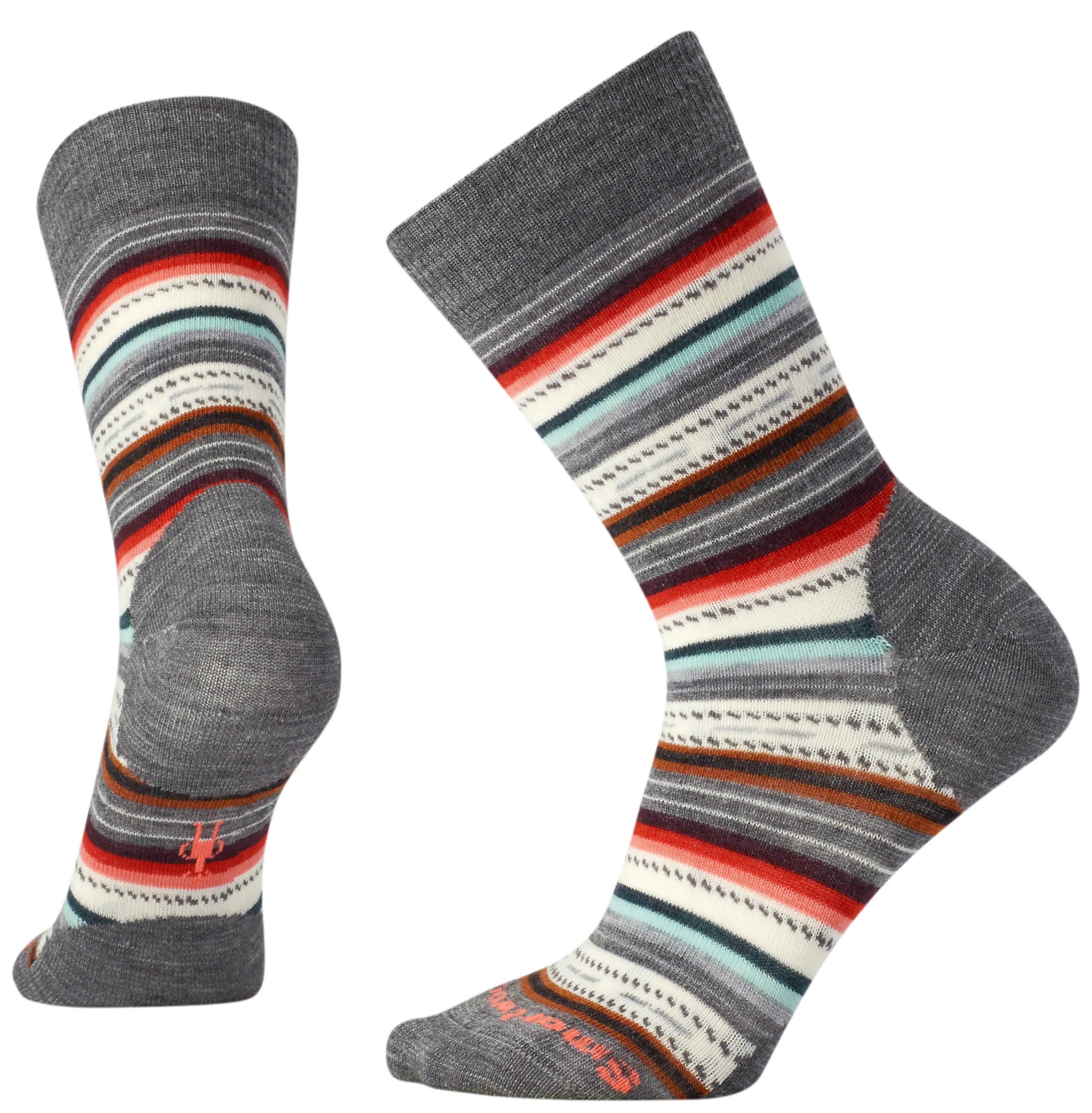 Medium Gray Heather-Bright Coral