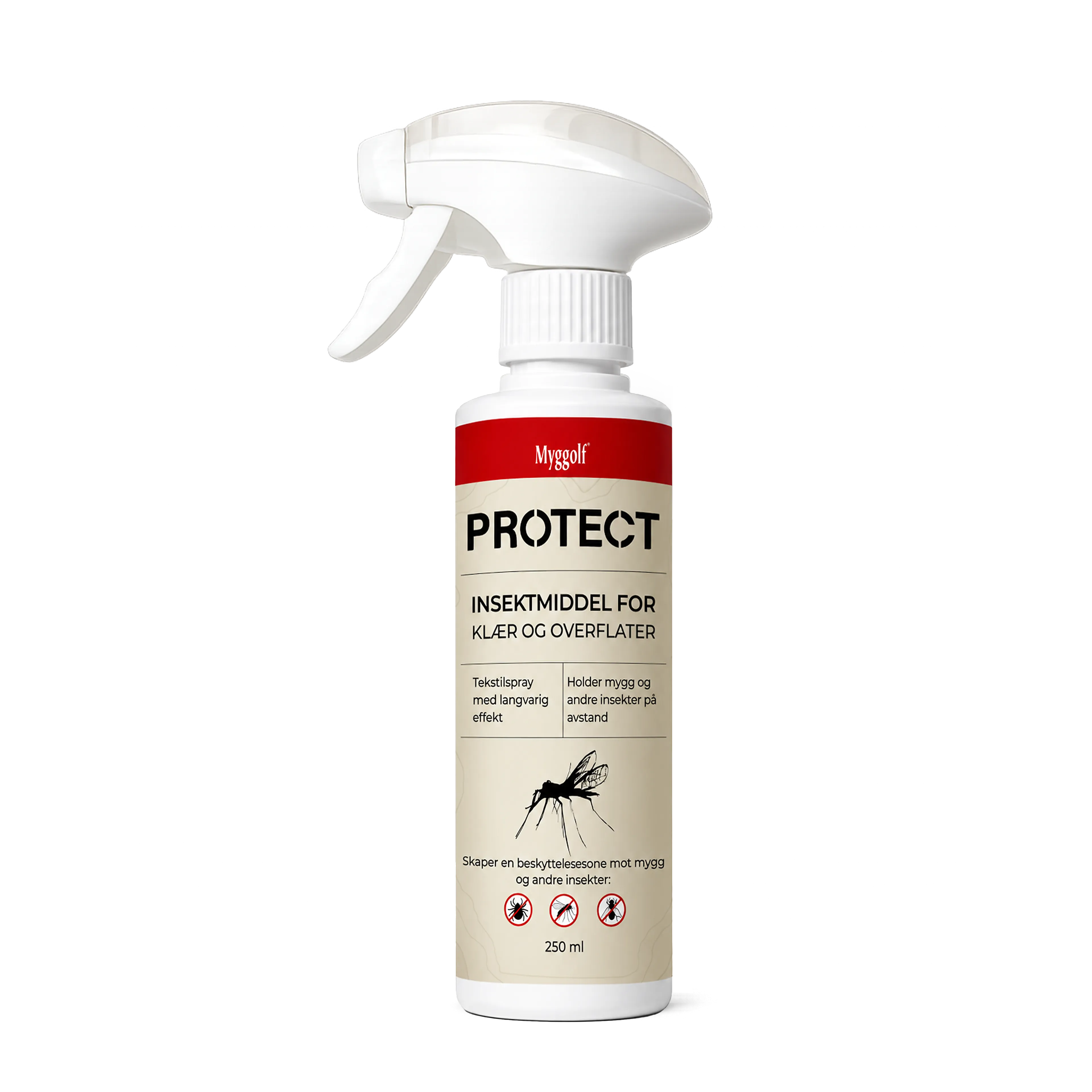 Myggolf Protect Insektmiddel for klær og overflater, 250 ml Myggolf Protect Insektmiddel for klær og overflater, 250 ml