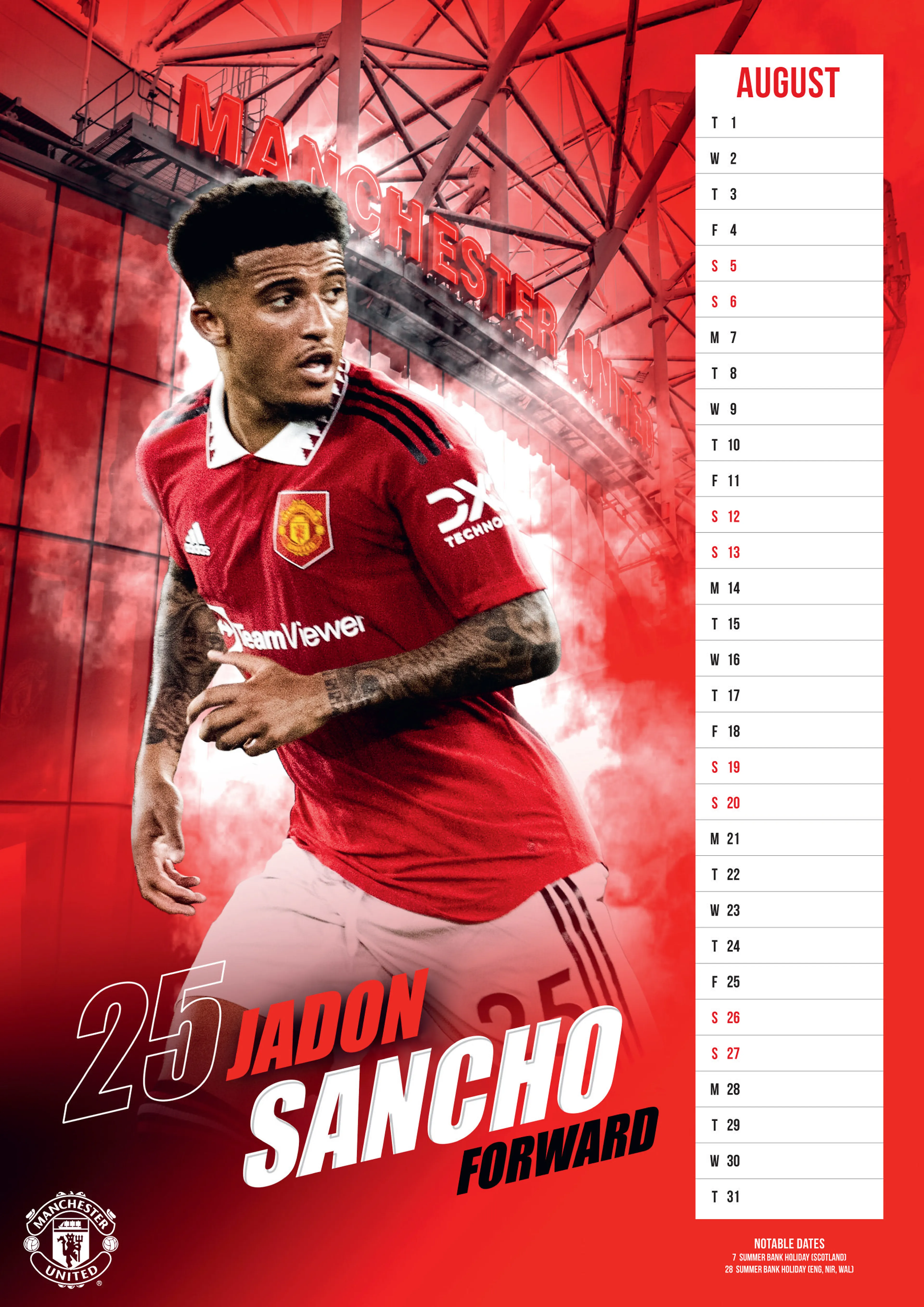 MANCHESTER UNITED FC 2024 A3 KALENDER