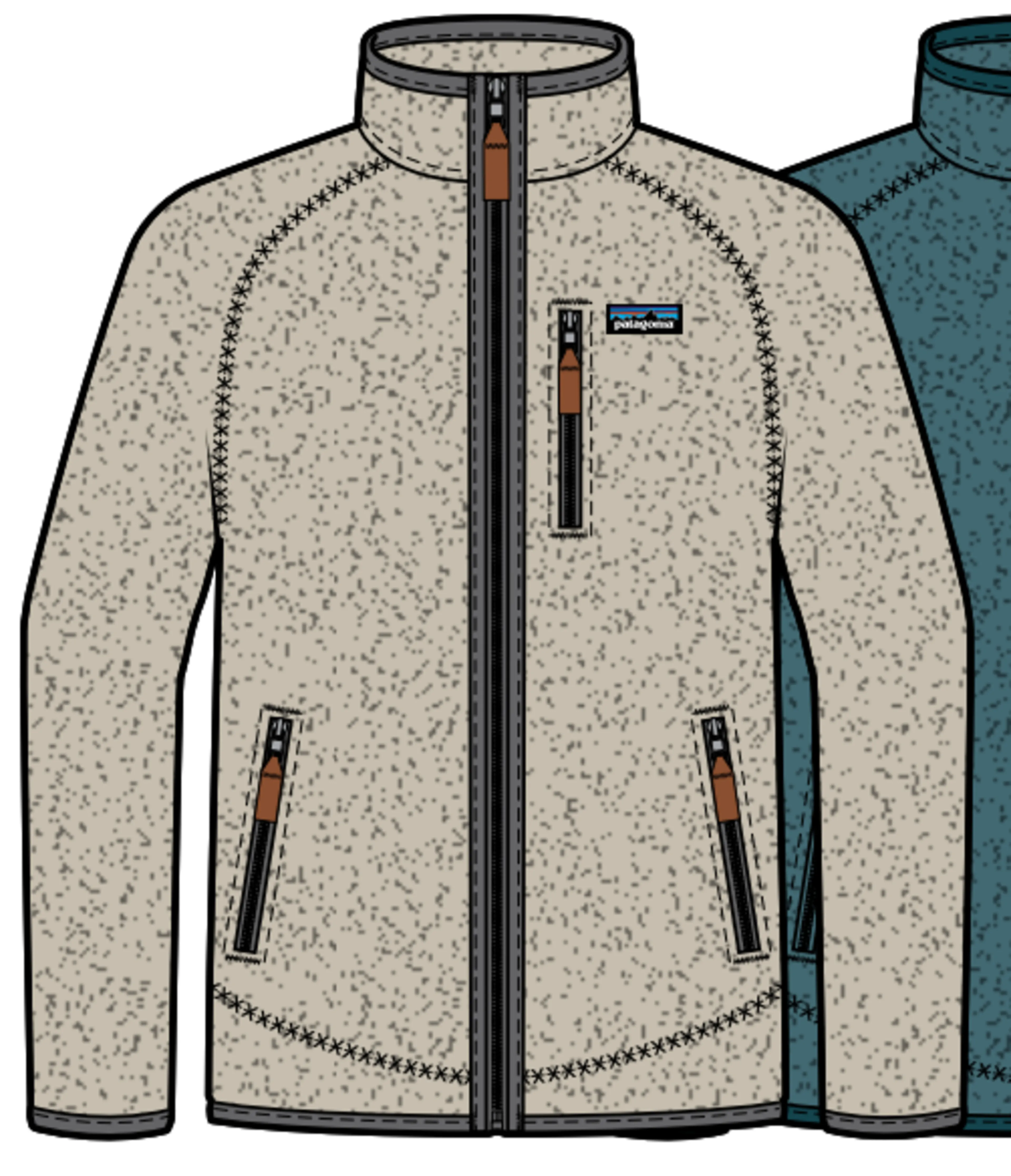 Retro Fleece Jakke herre Retro Fleece Jakke herre
