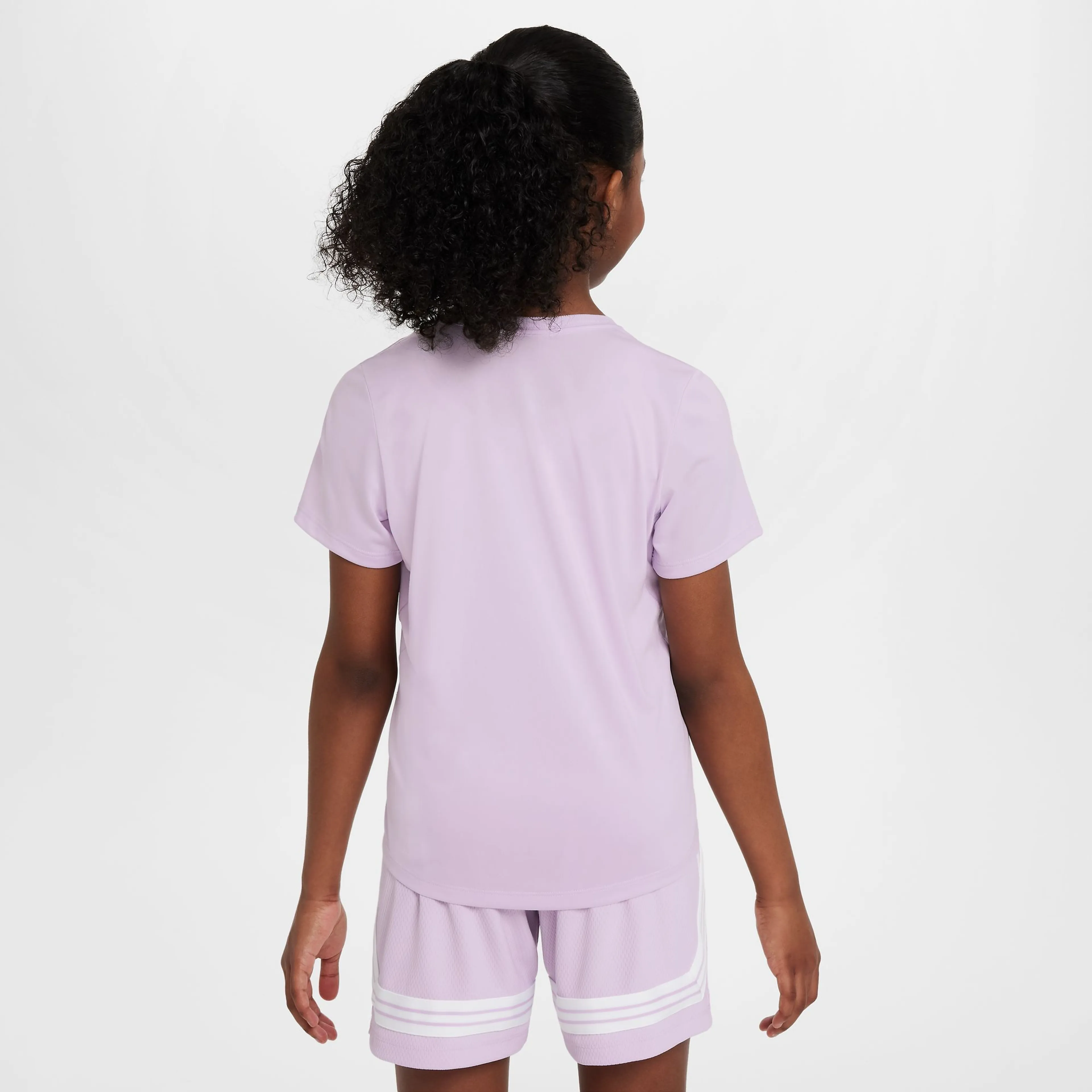 Nike One Fitted Big Kids' (Girls') Dri-FIT Short-Sleeve Top