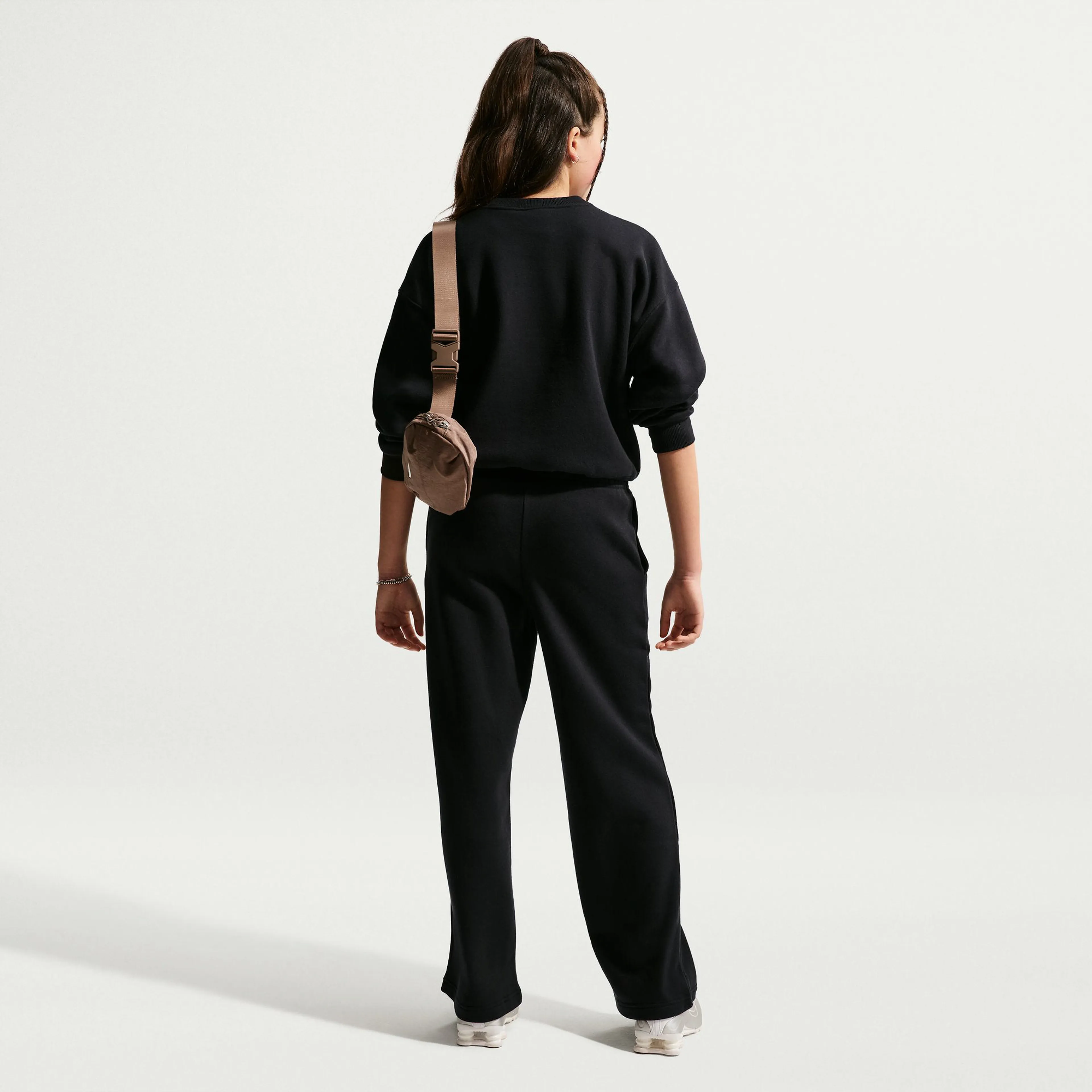 Sportswear Studio Fleece Girls' Open-Hem Pants