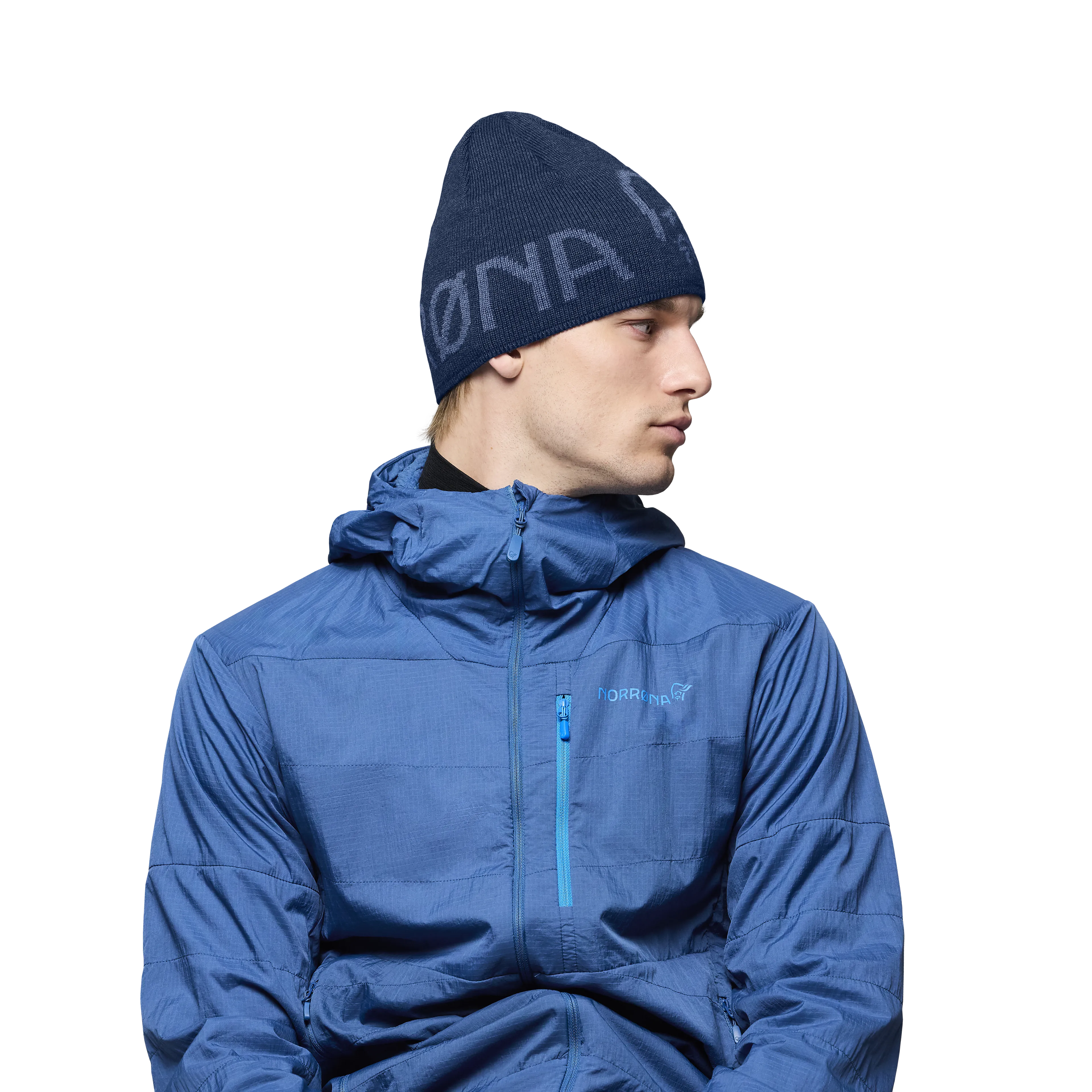 /29 mid merinoUll logo Beanie