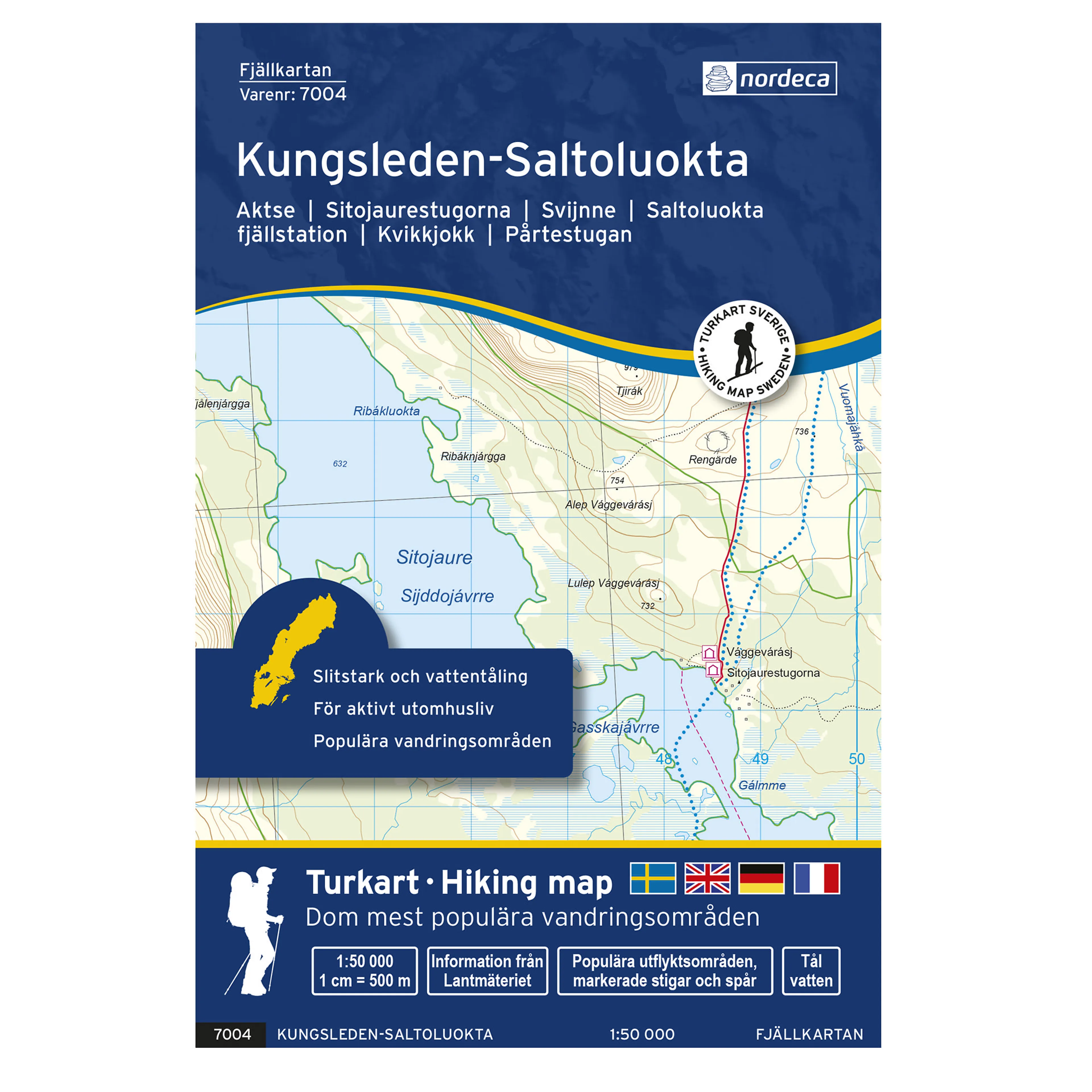 Kungsleden-Saltoluokta 1:50 000