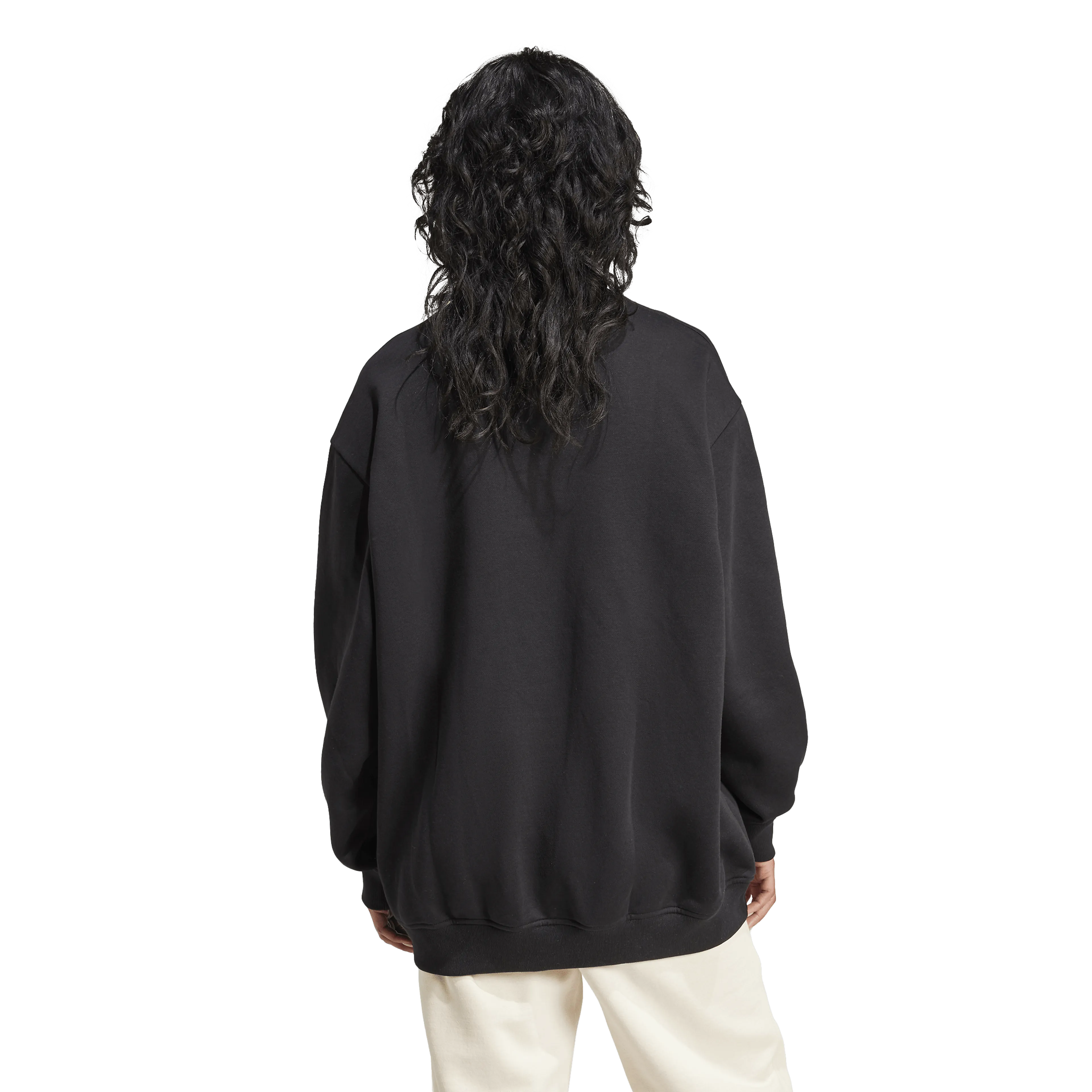 Essentials Fleece Long Oversized Crew Sweatshirt