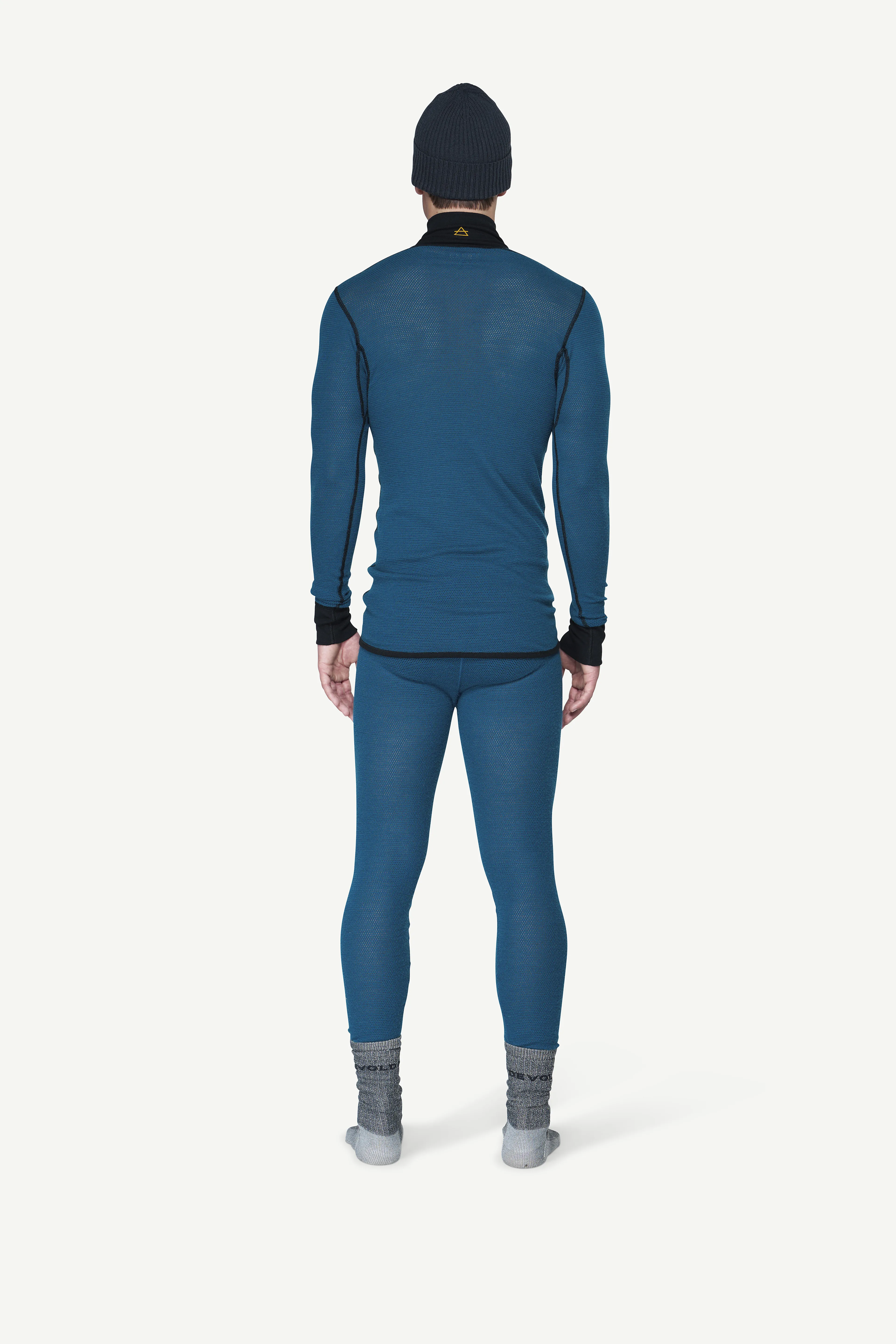 WOOL MESH 190 ZIP NECK MAN