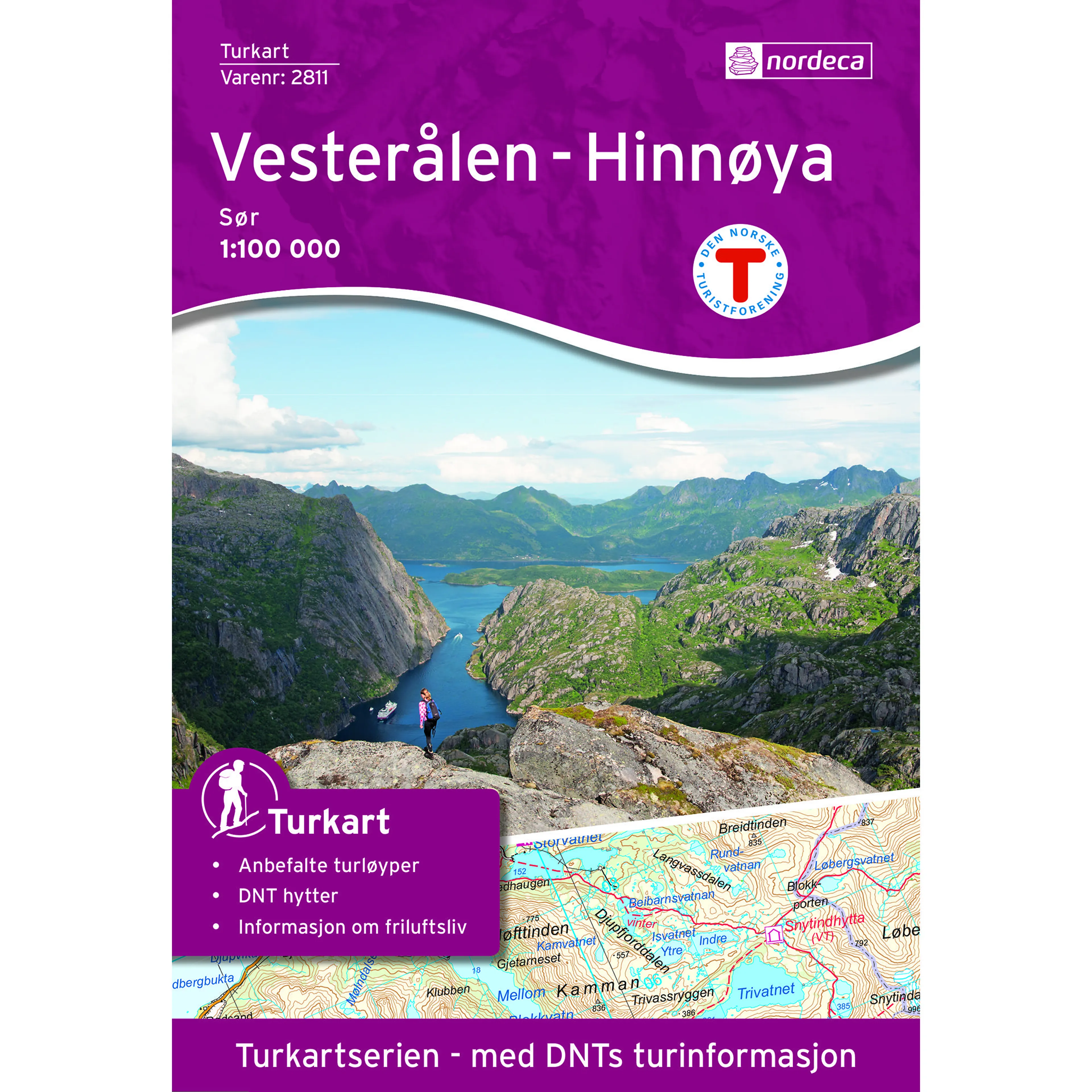 VESTERÅLEN HINNØYA SØR 1:100 000