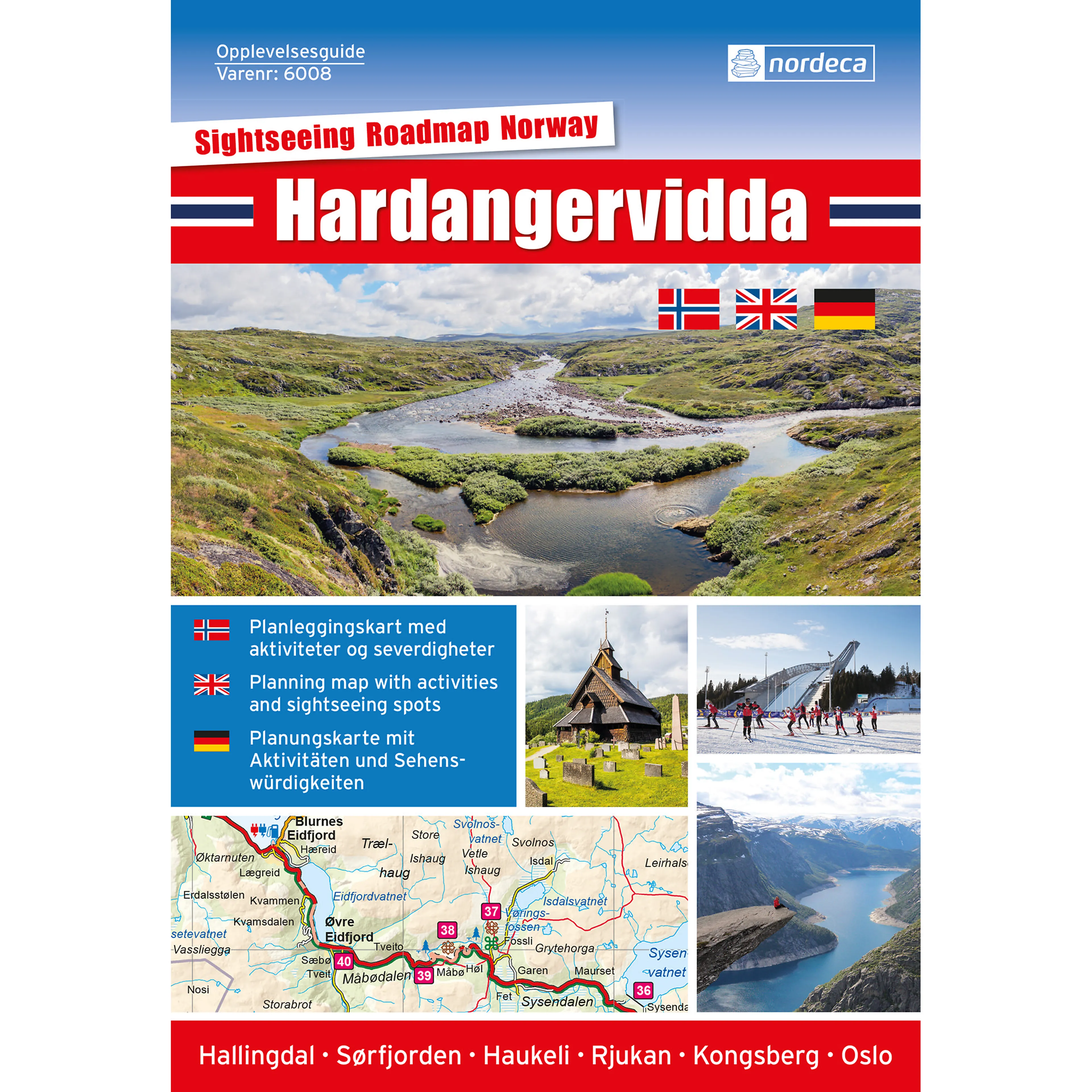 HARDANGERVIDDA 1:250 000
