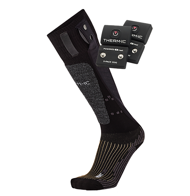 PowersockSet- UNi + S-pack 1200 22/23, varmesokker unisex BLACK