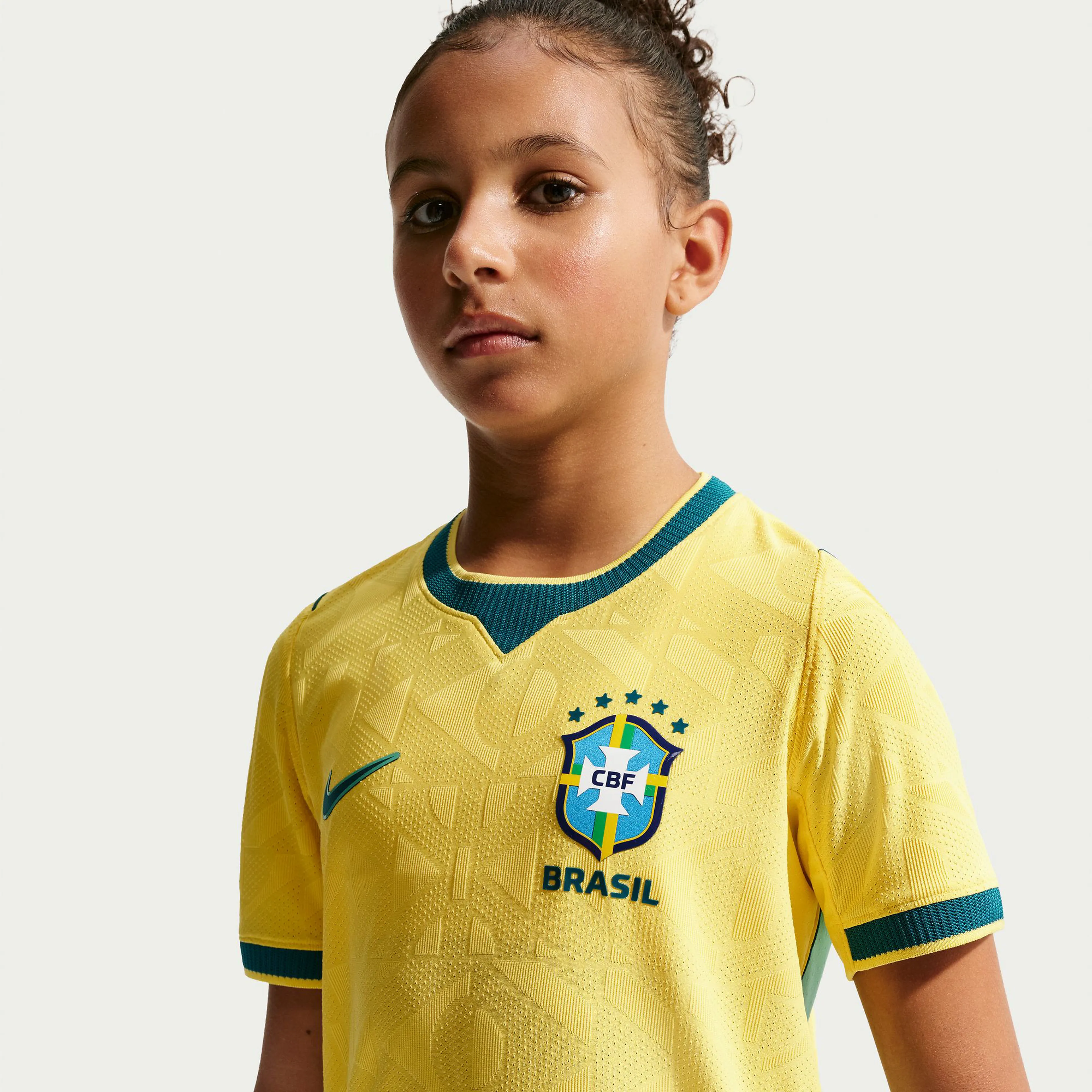 Brazil National Team 2026 Match Home Big Kids' Nike Aero-FIT Fotballtrøye