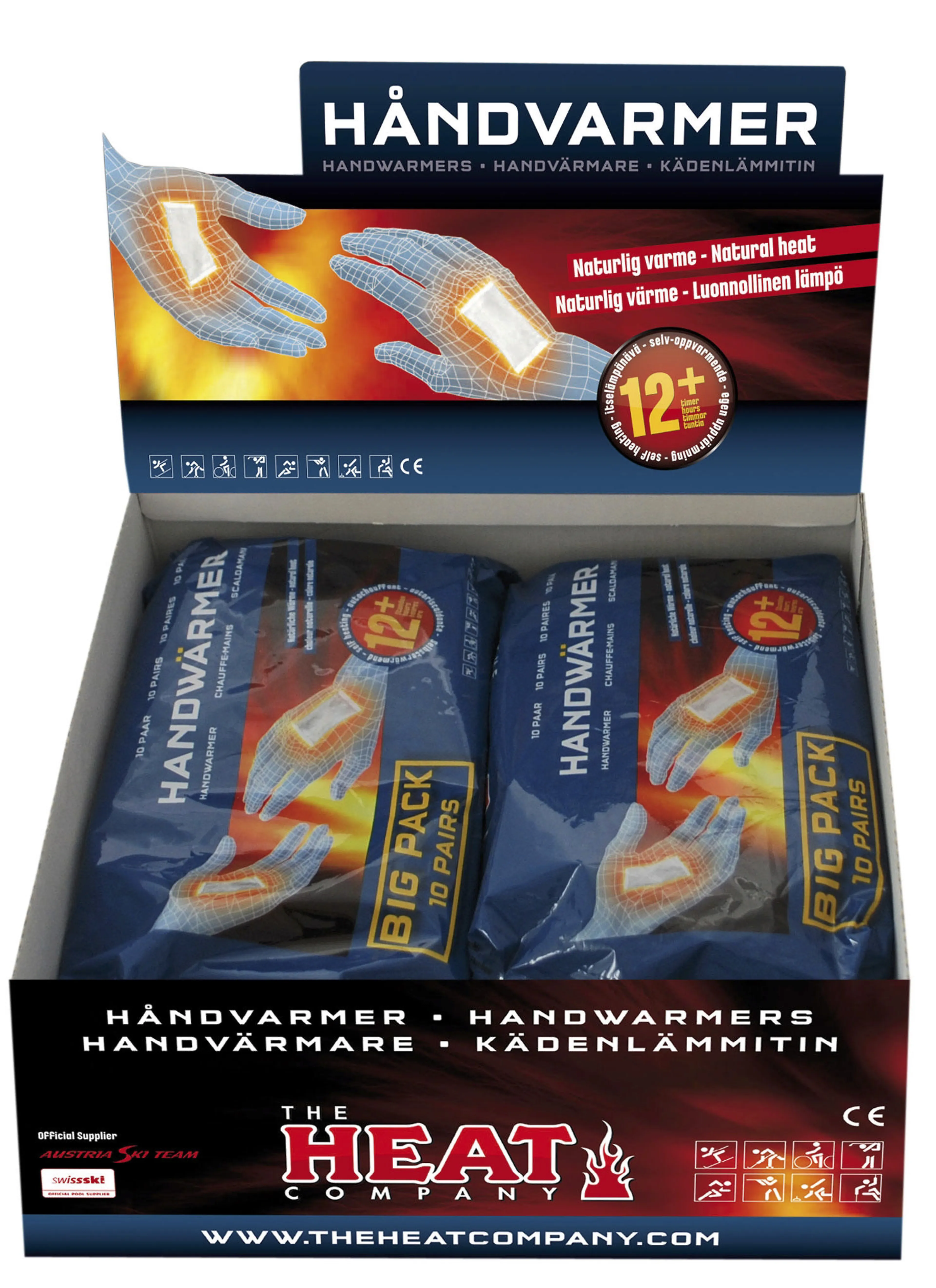 Håndvarmer disk display (40 par)