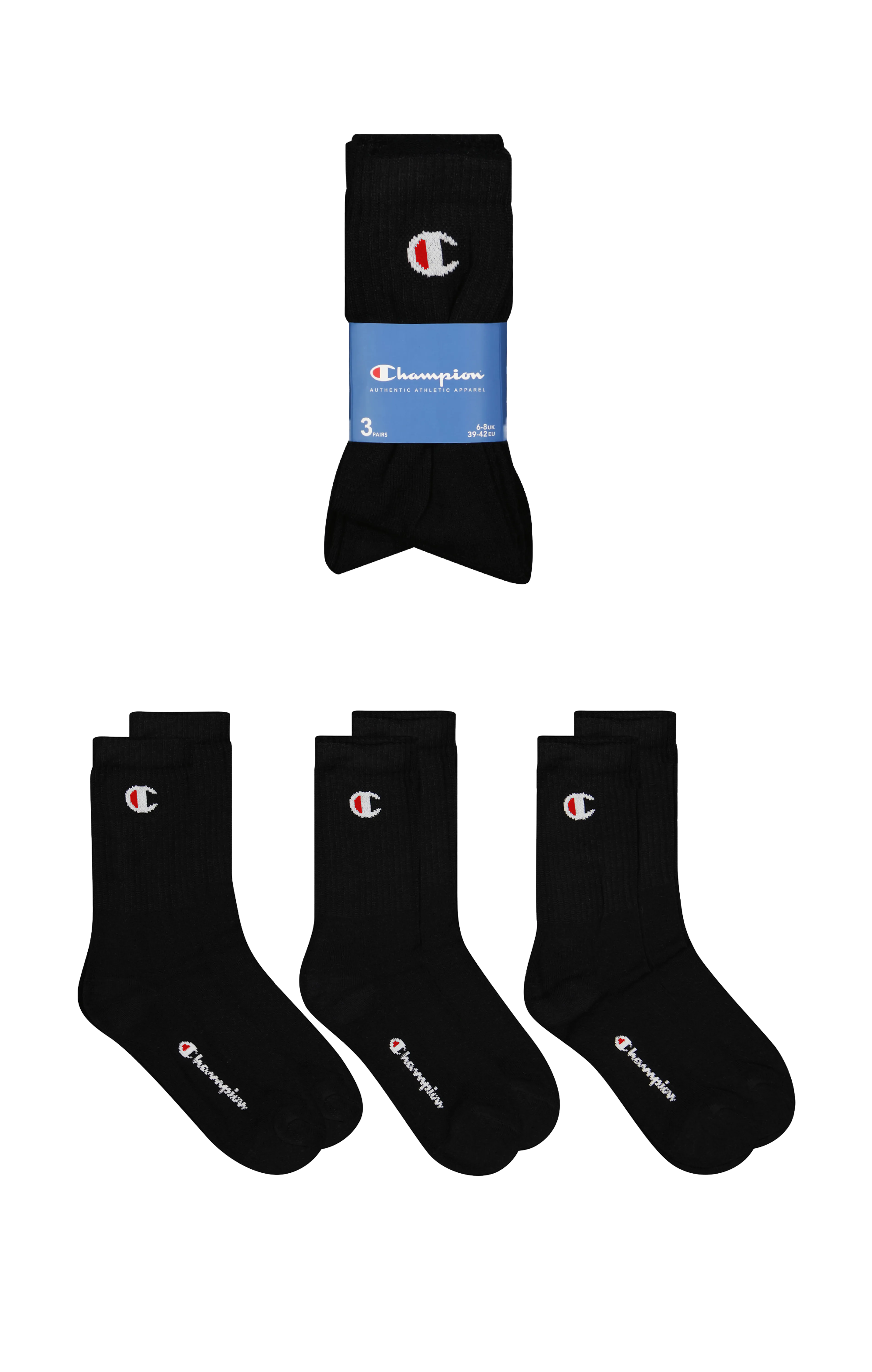 3pk Crew Socks