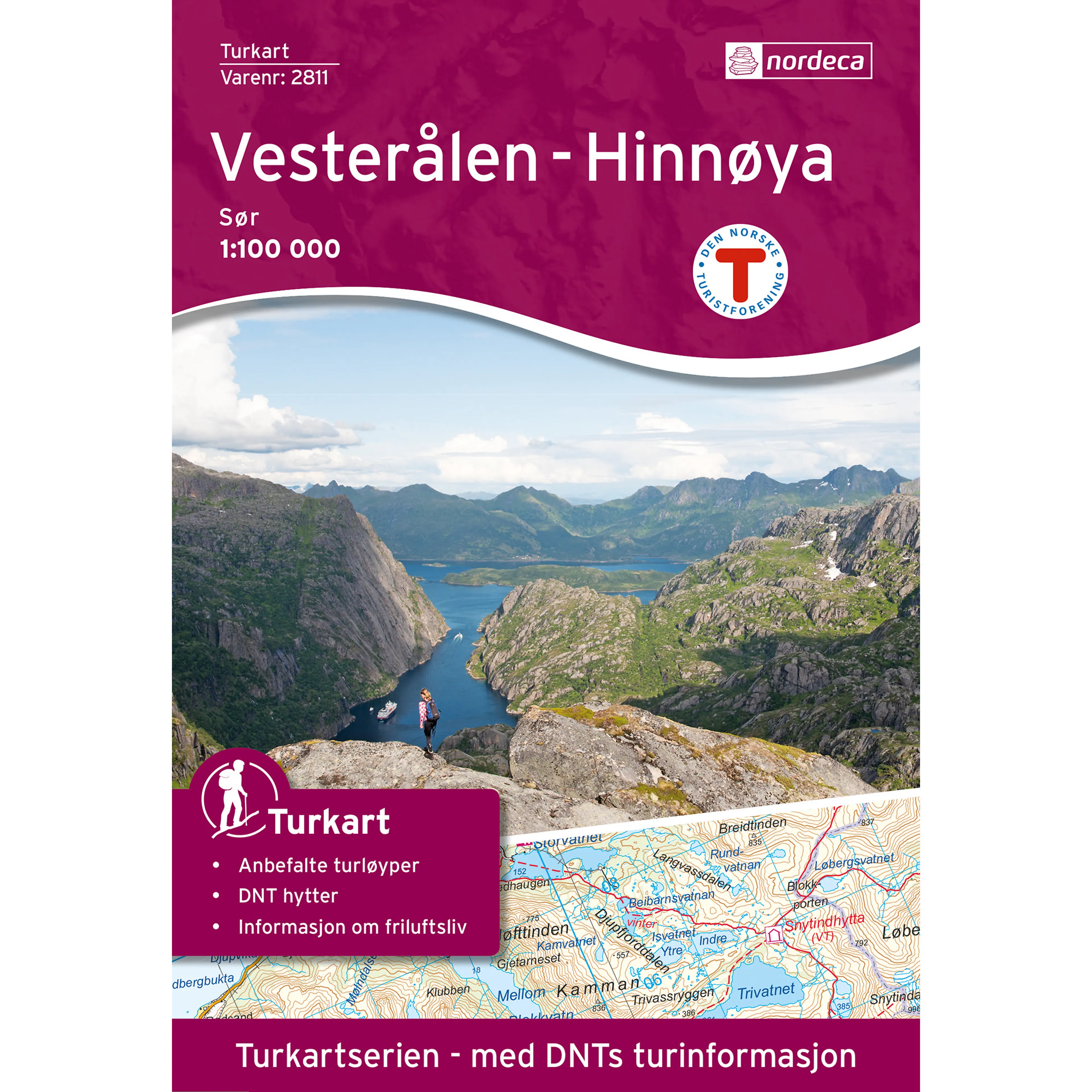 VESTERÅLEN HINNØYA SØR 1:100 000