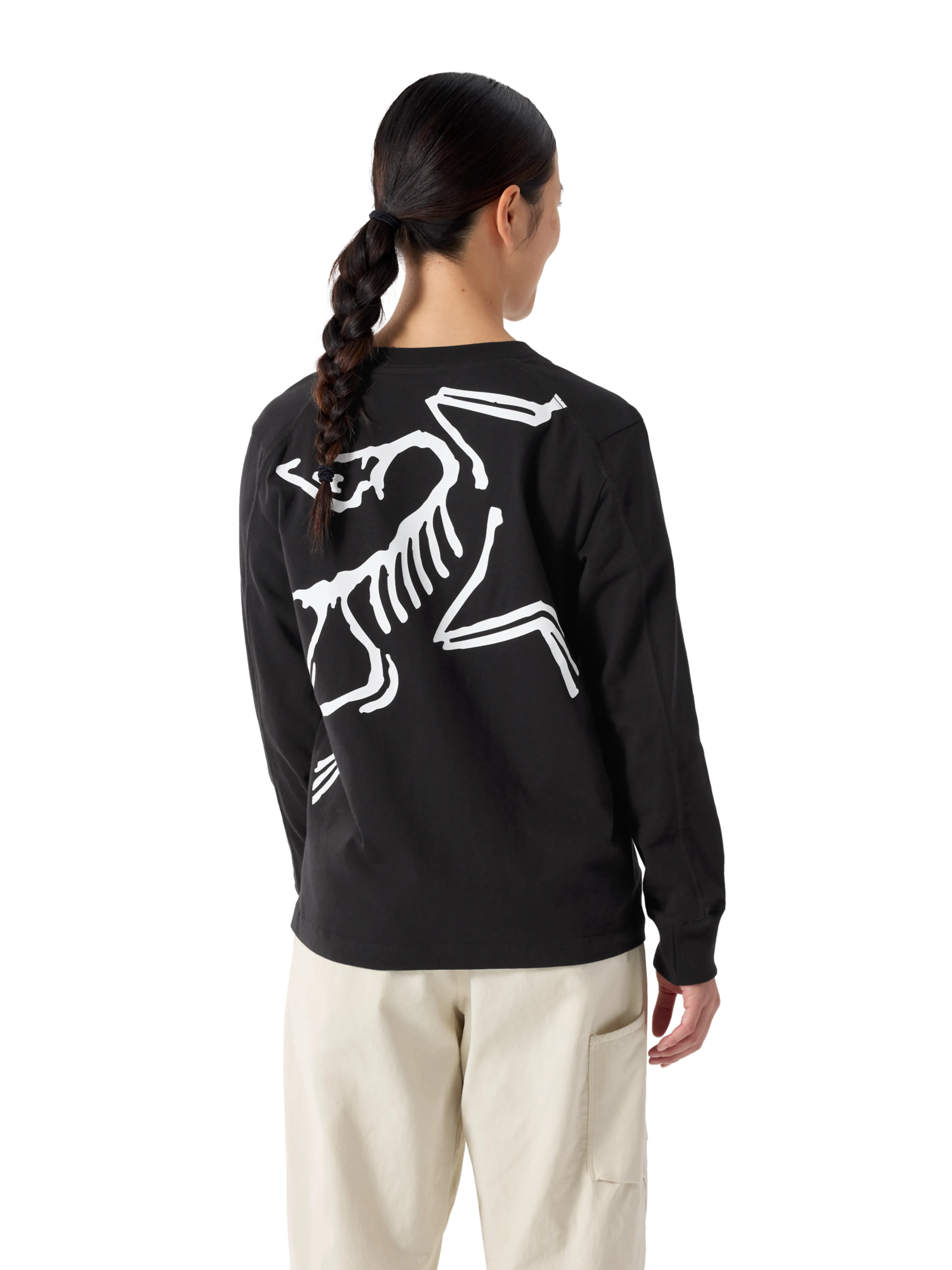 Kragg Cotton Bird Crew LS W