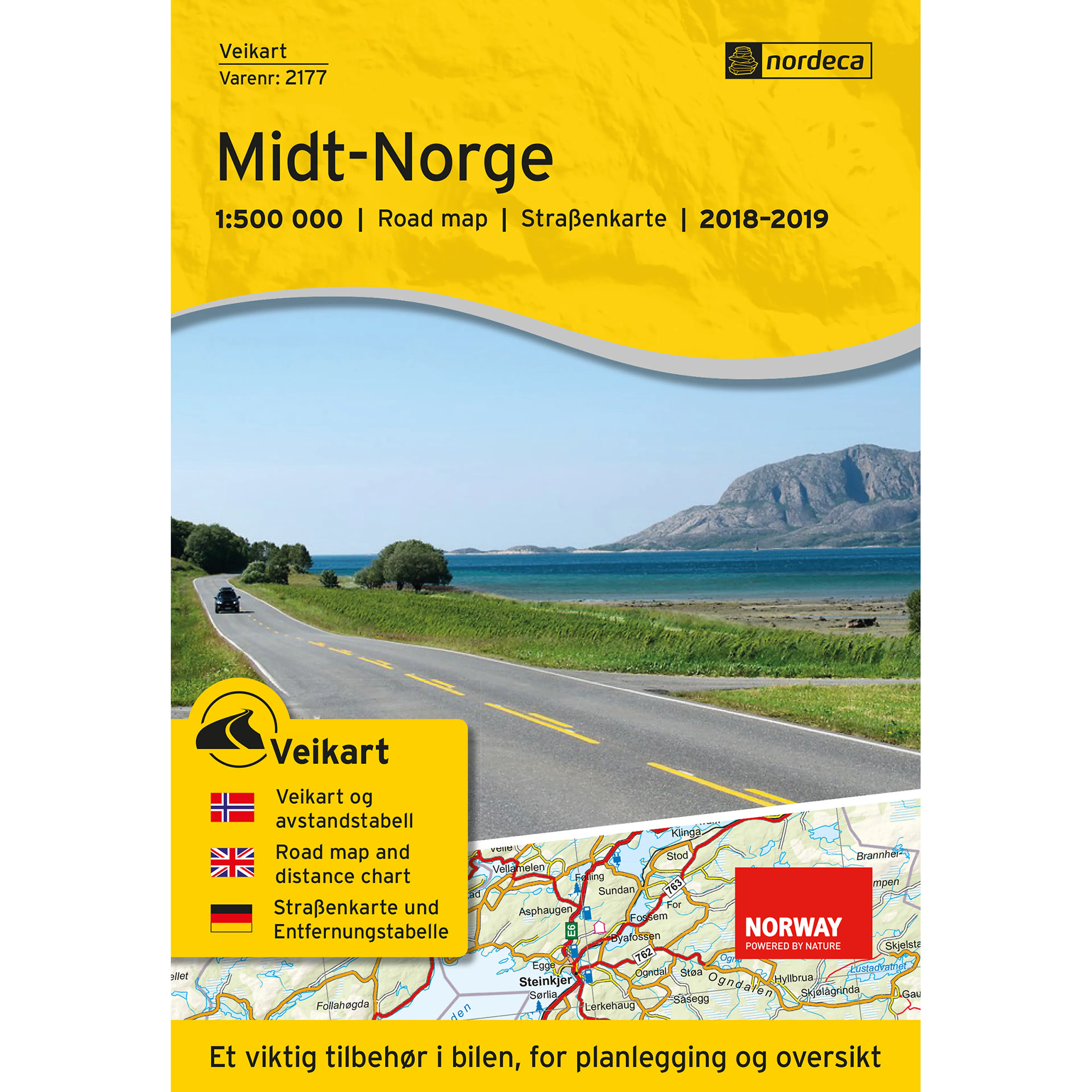 VEIKART MIDT-NORGE 1:500 000