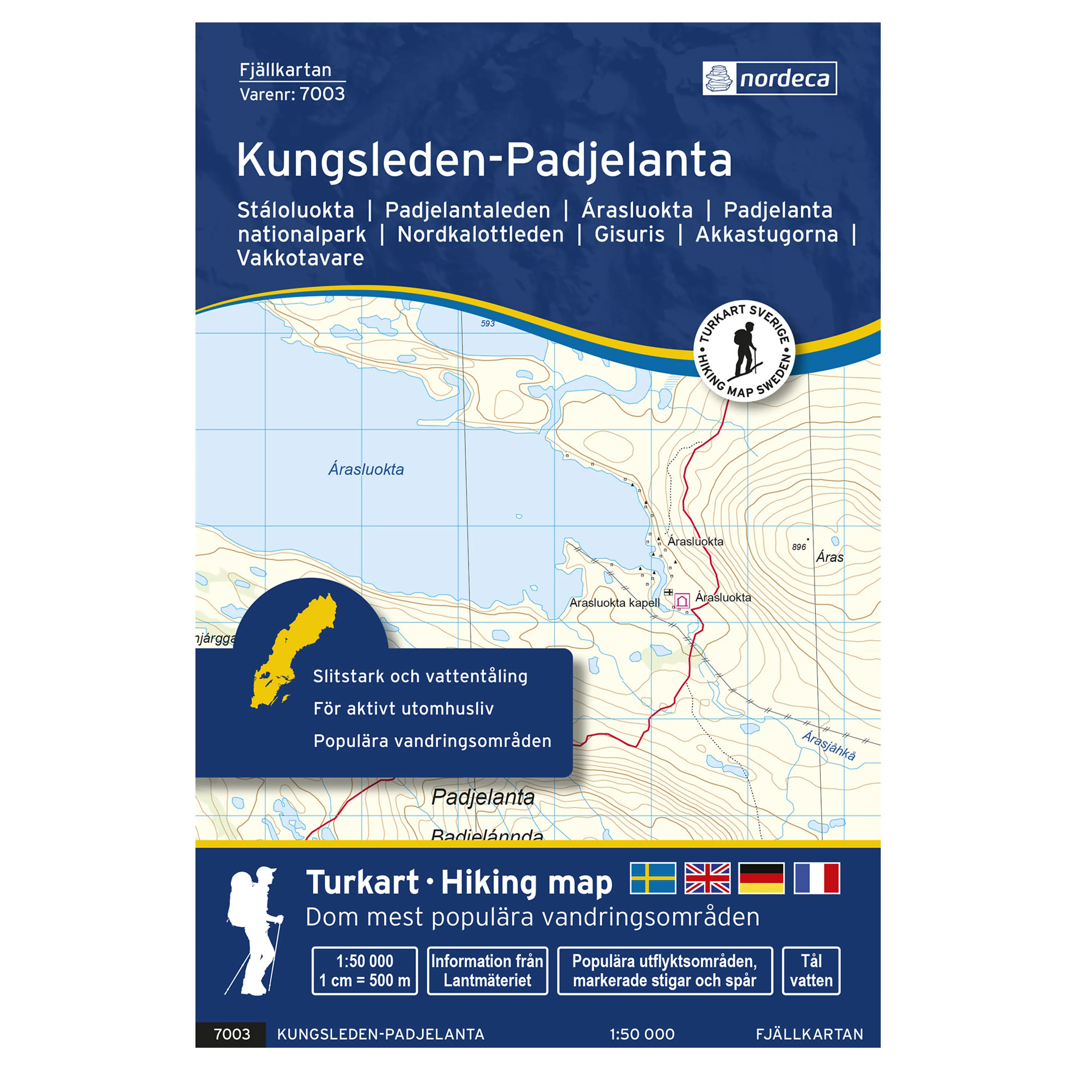 Kungsleden-Padjelanta 1:50 000