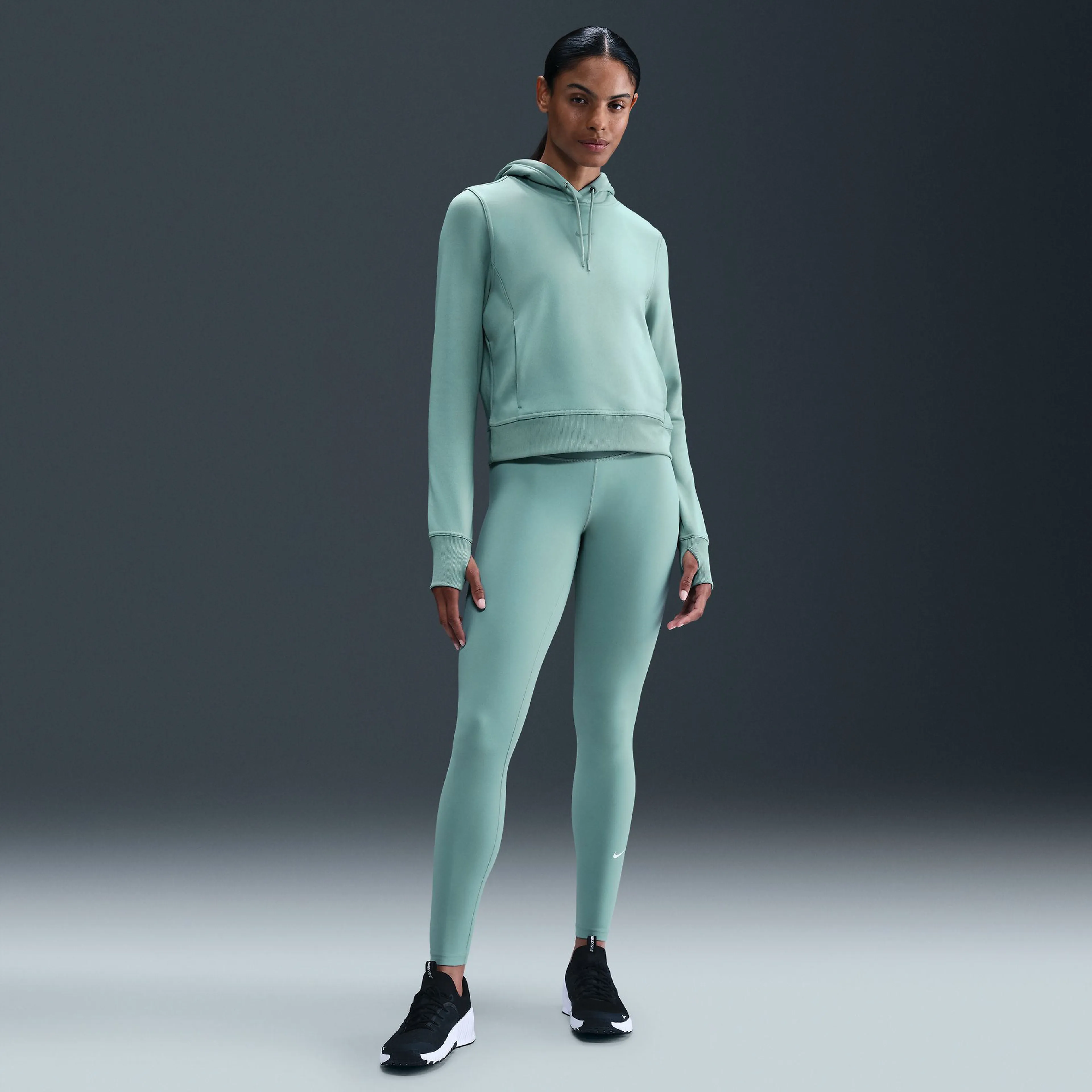 One Women's High-Waisted Full-Length Leggings