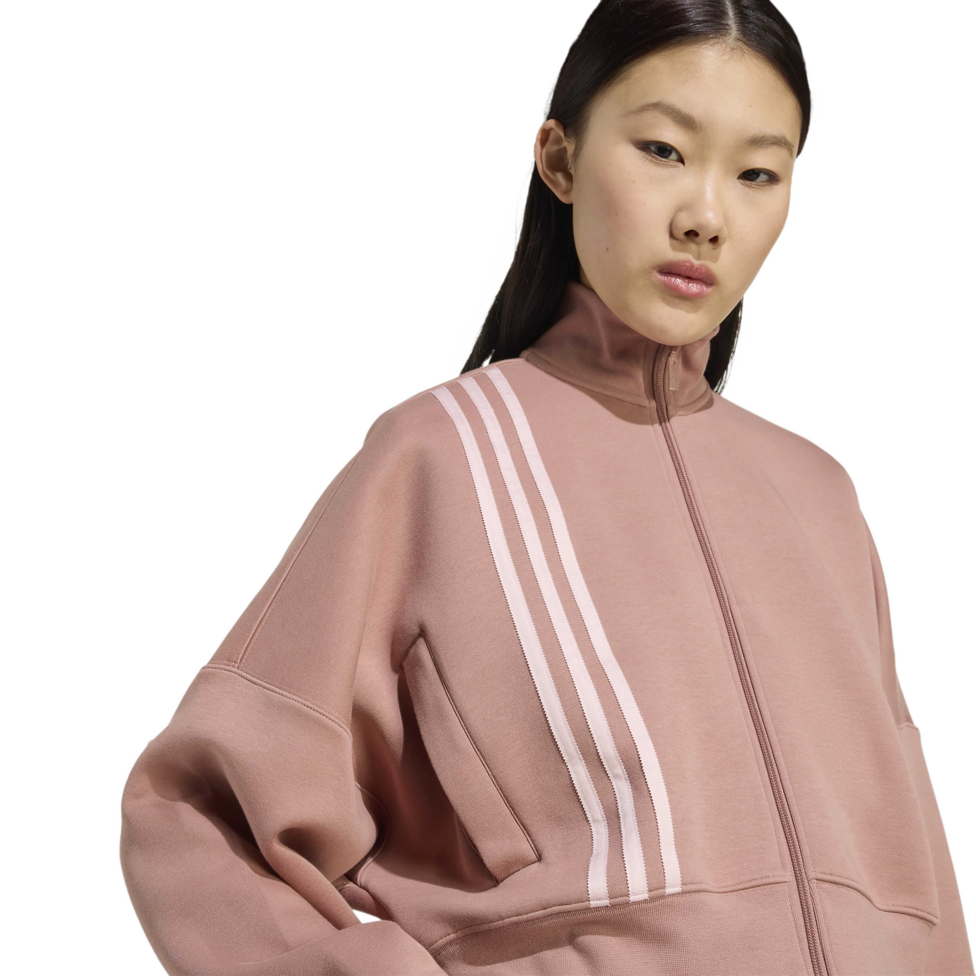 Off Placed 3-Stripes Zip Up Dame