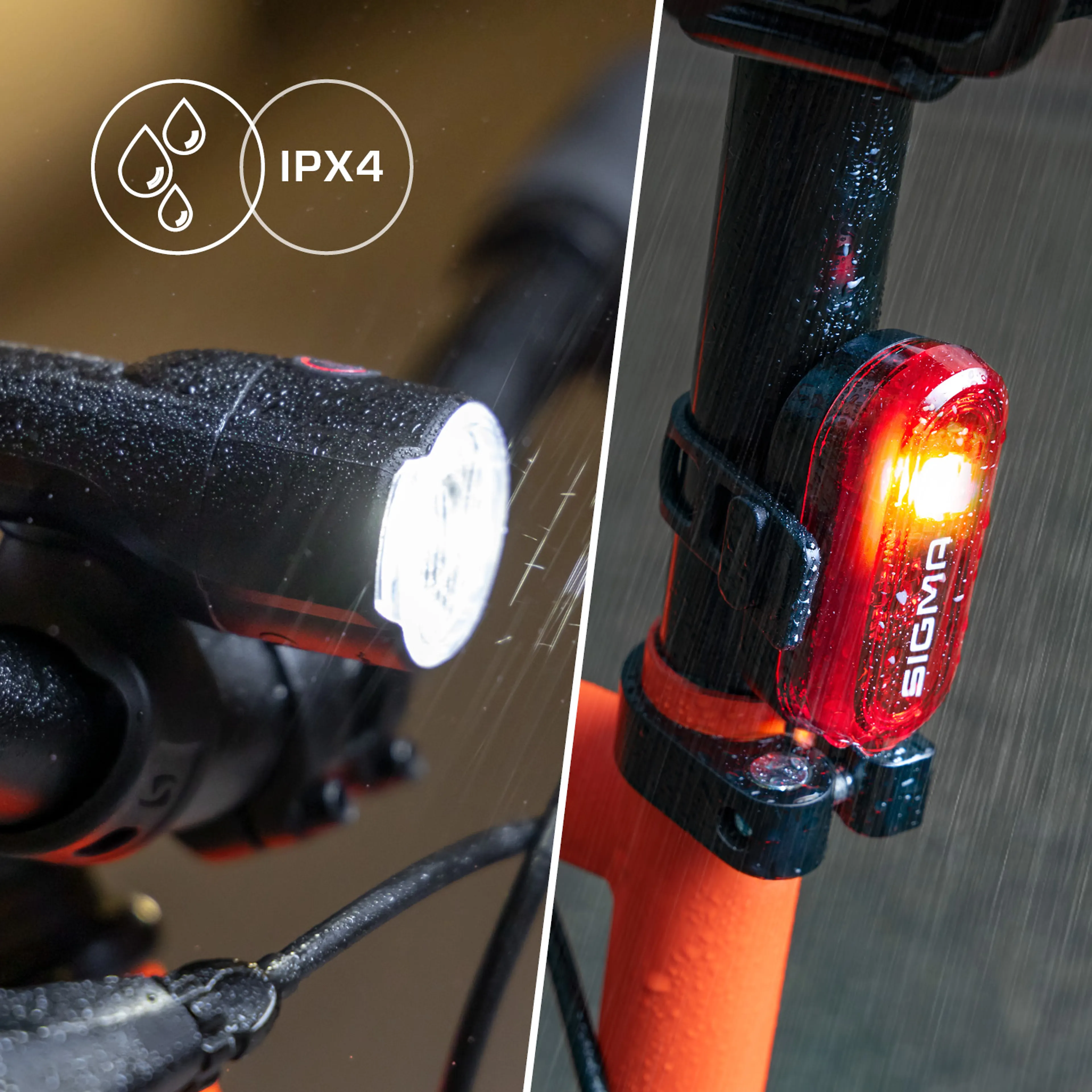 Light set AURA 30 Set Black/ red 2 x AA + 3 x AAA, 30 lux, S