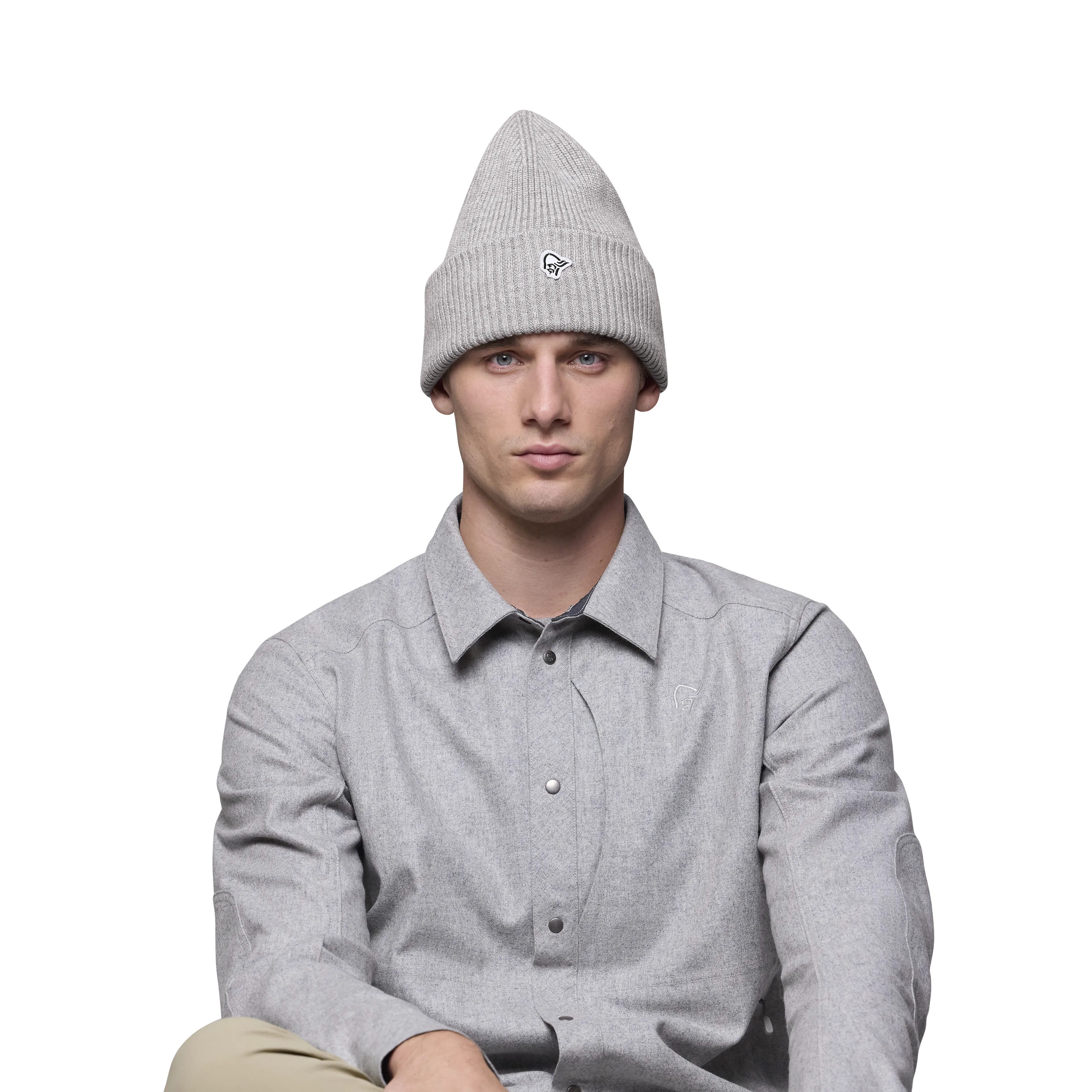 /29 heavy merinoUll contrast Beanie