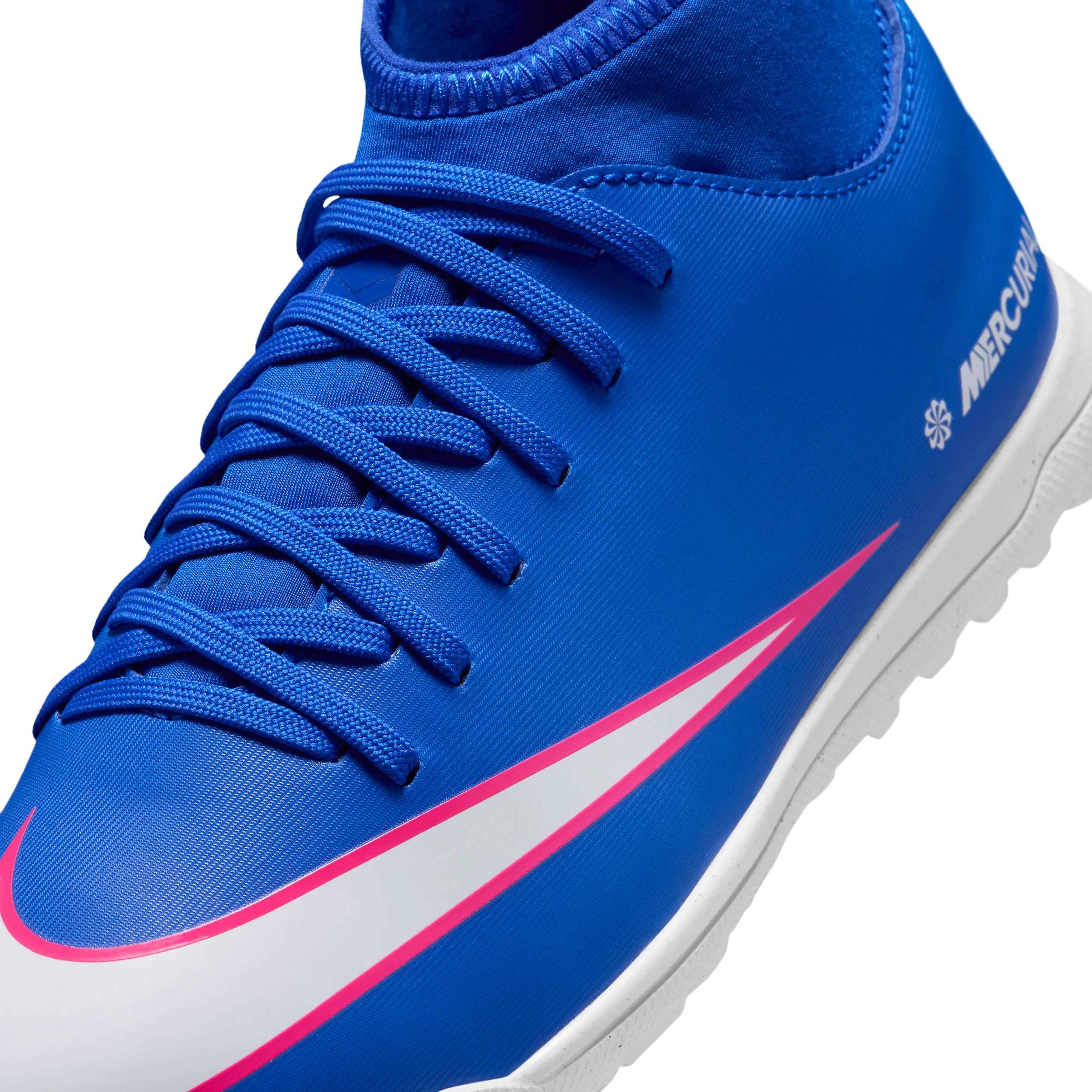 Jr. Mercurial Superfly 10 Club Little/Big Kids' Turf High-Top Fotballsko Grus/Kunstgress